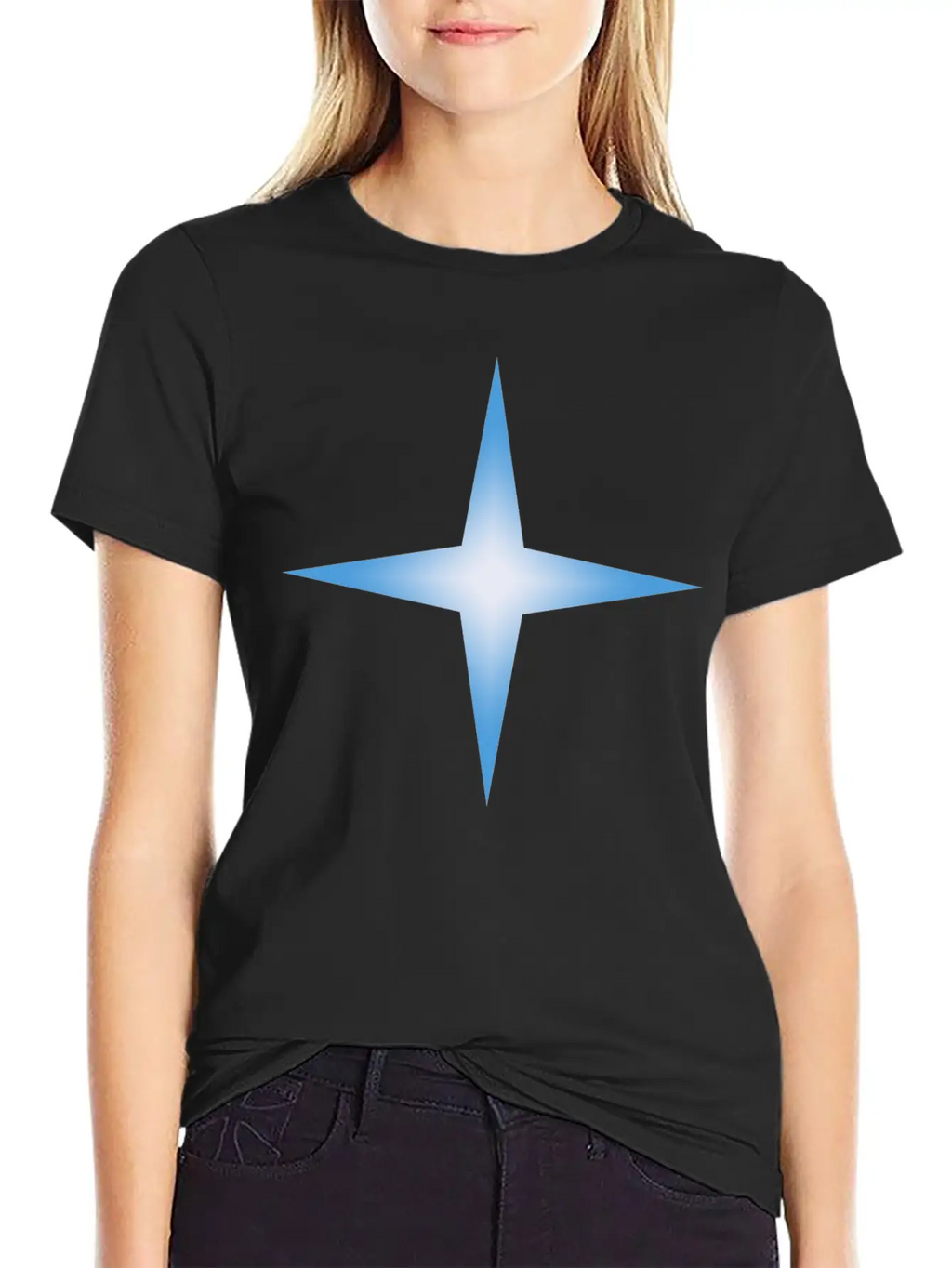 4 Point Star Unisex Casual T-Shirt – Clean Design For Daily Comfort