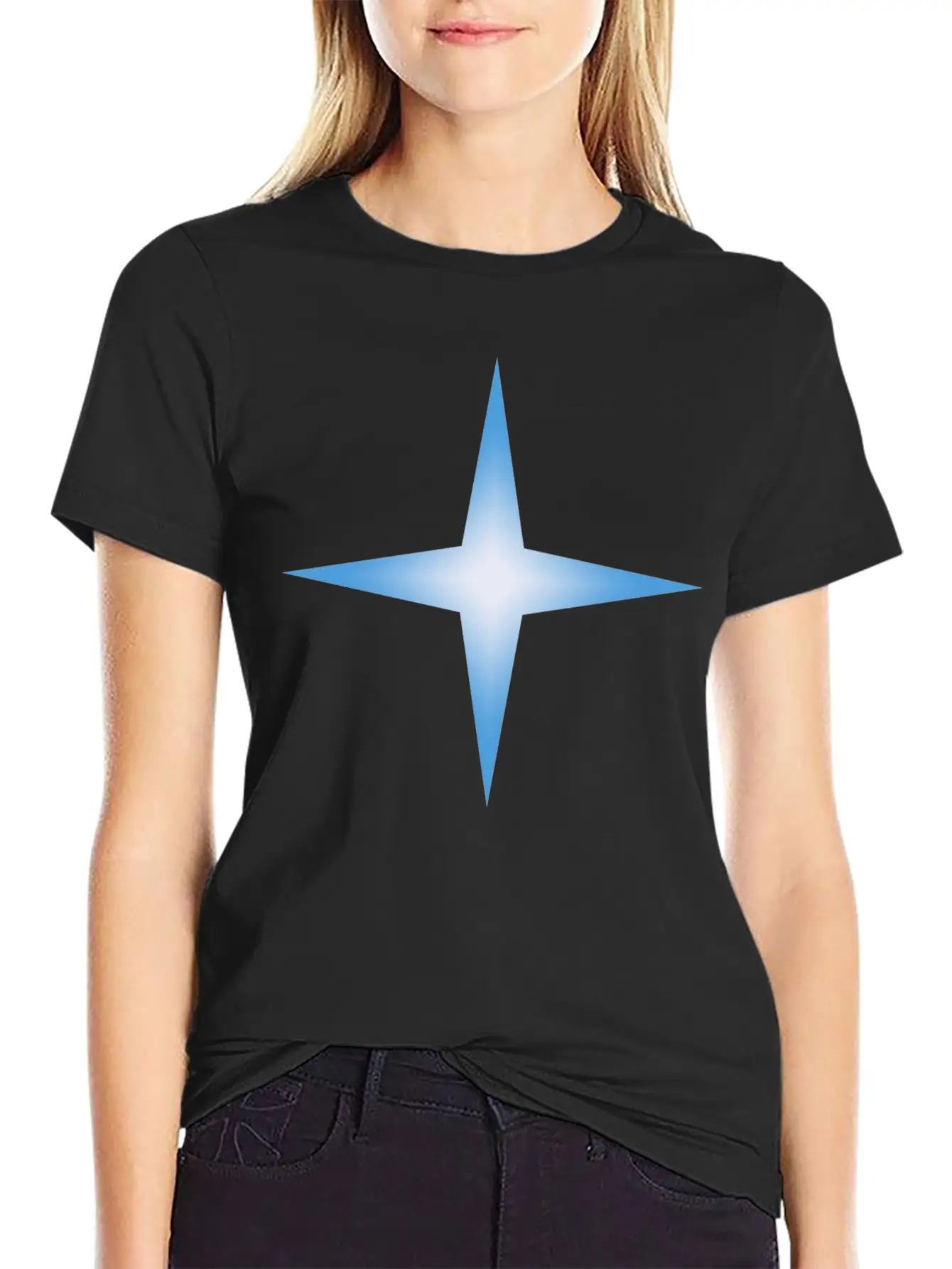4 Point Star Unisex Casual T-Shirt – Clean Design For Daily Comfort