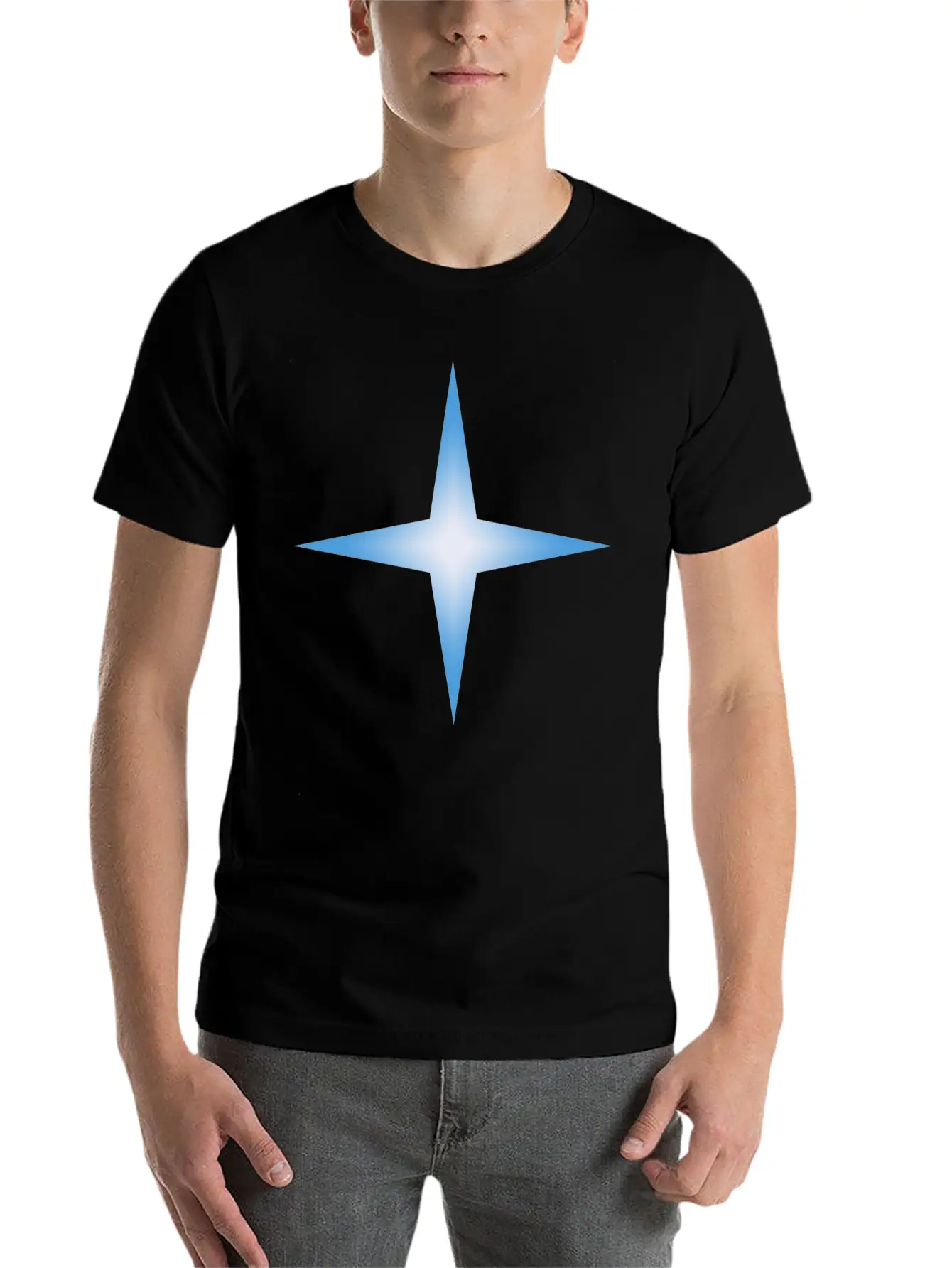 4 Point Star Unisex Casual T-Shirt – Clean Design For Daily Comfort