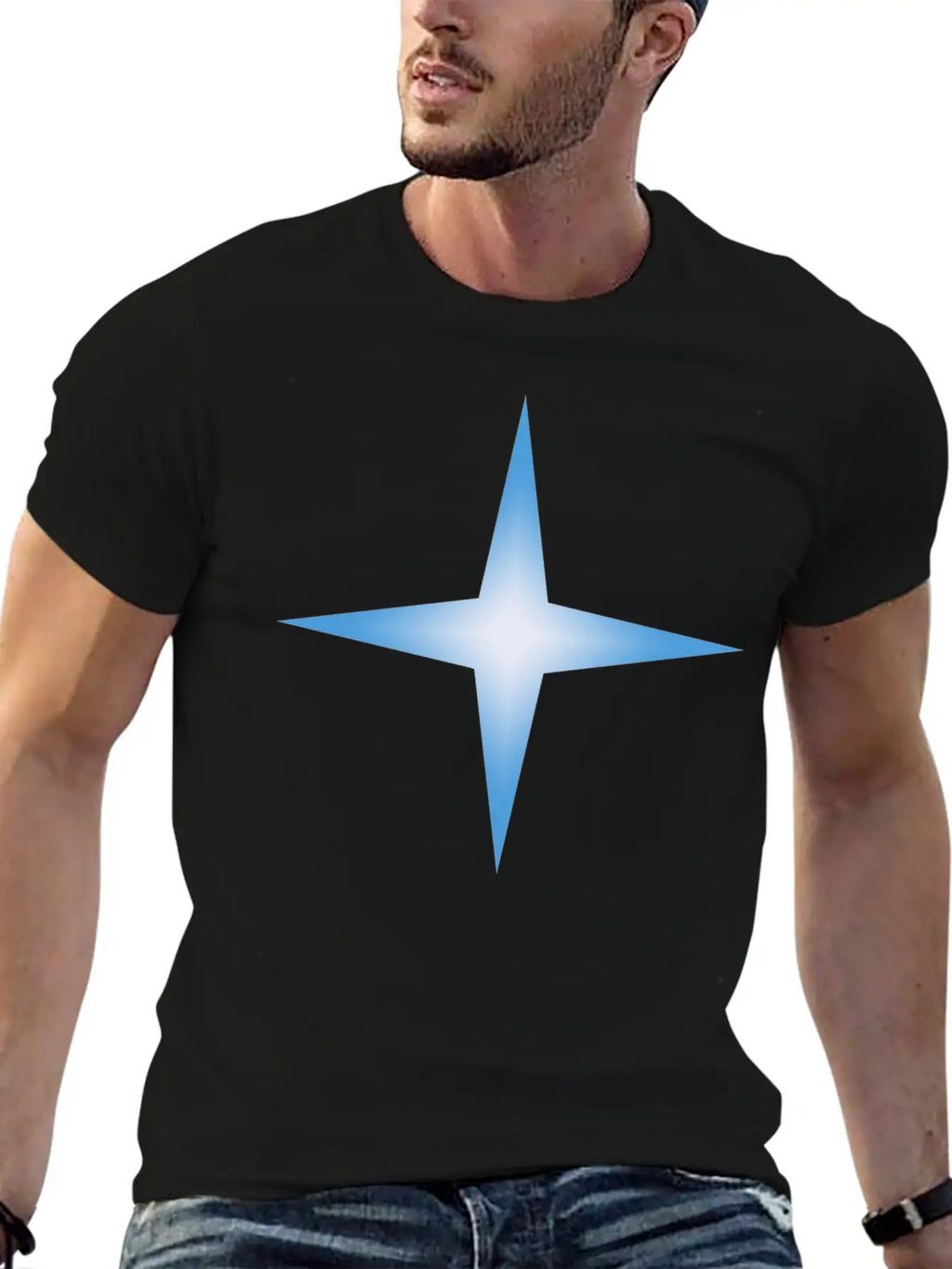 4 Point Star Unisex Casual T-Shirt – Clean Design For Daily Comfort