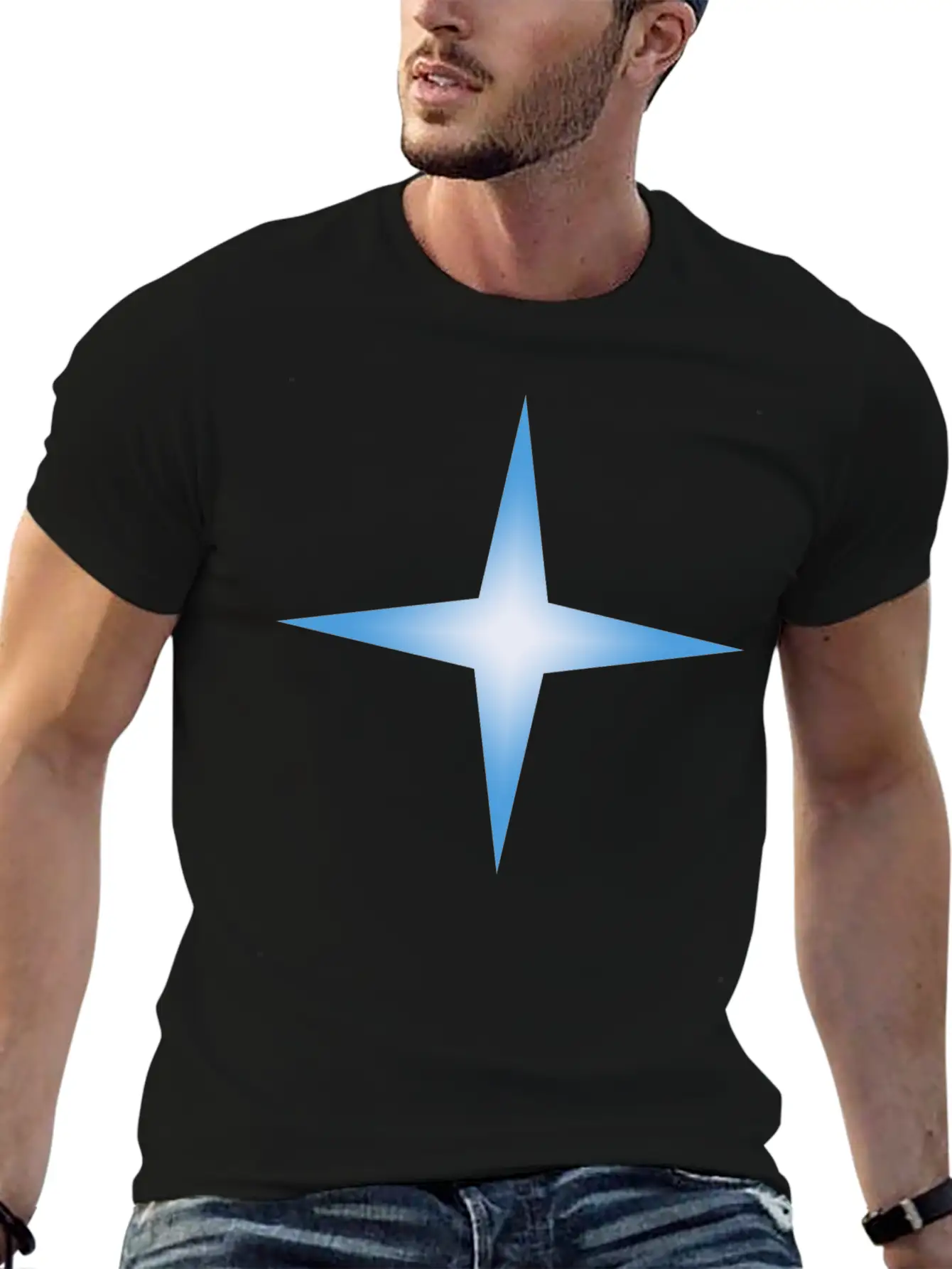 4 Point Star Unisex Casual T-Shirt – Clean Design For Daily Comfort