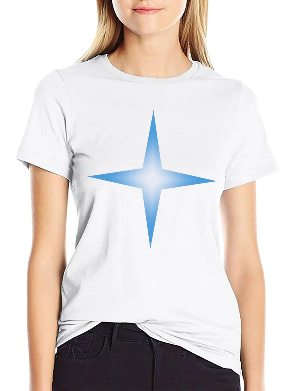 4 Point Star Unisex Casual T-Shirt – Clean Design For Daily Comfort