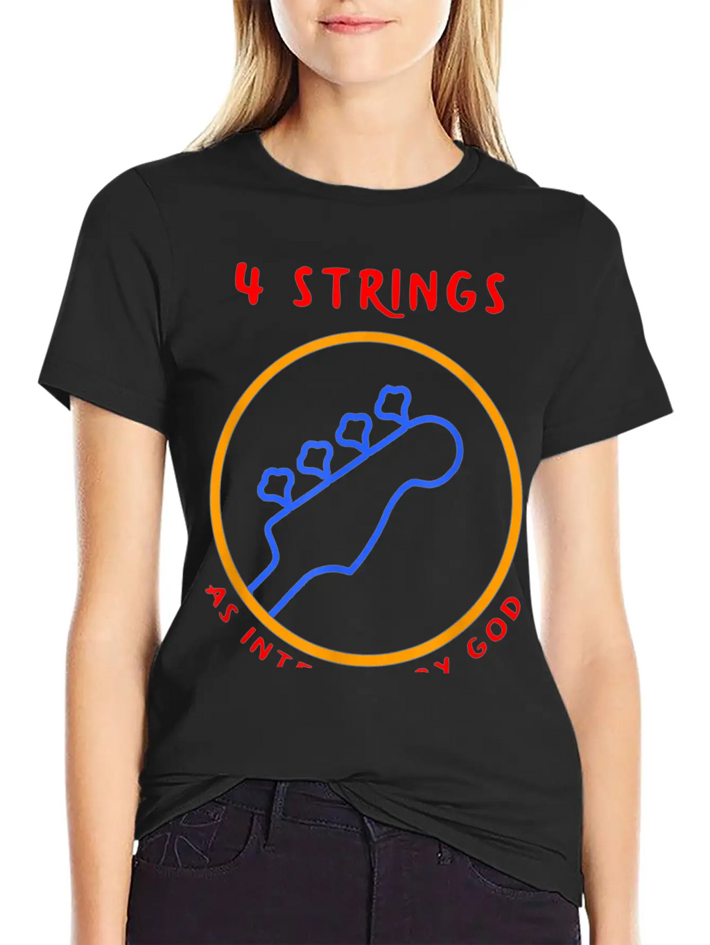 4 String Bass Player T-shirt Breathable Soft Cotton T-Shirt – Timeless Casual Look