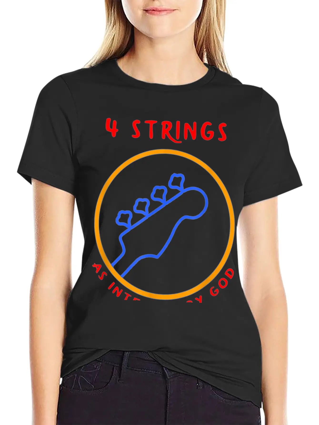 4 String Bass Player T-shirt Breathable Soft Cotton T-Shirt – Timeless Casual Look