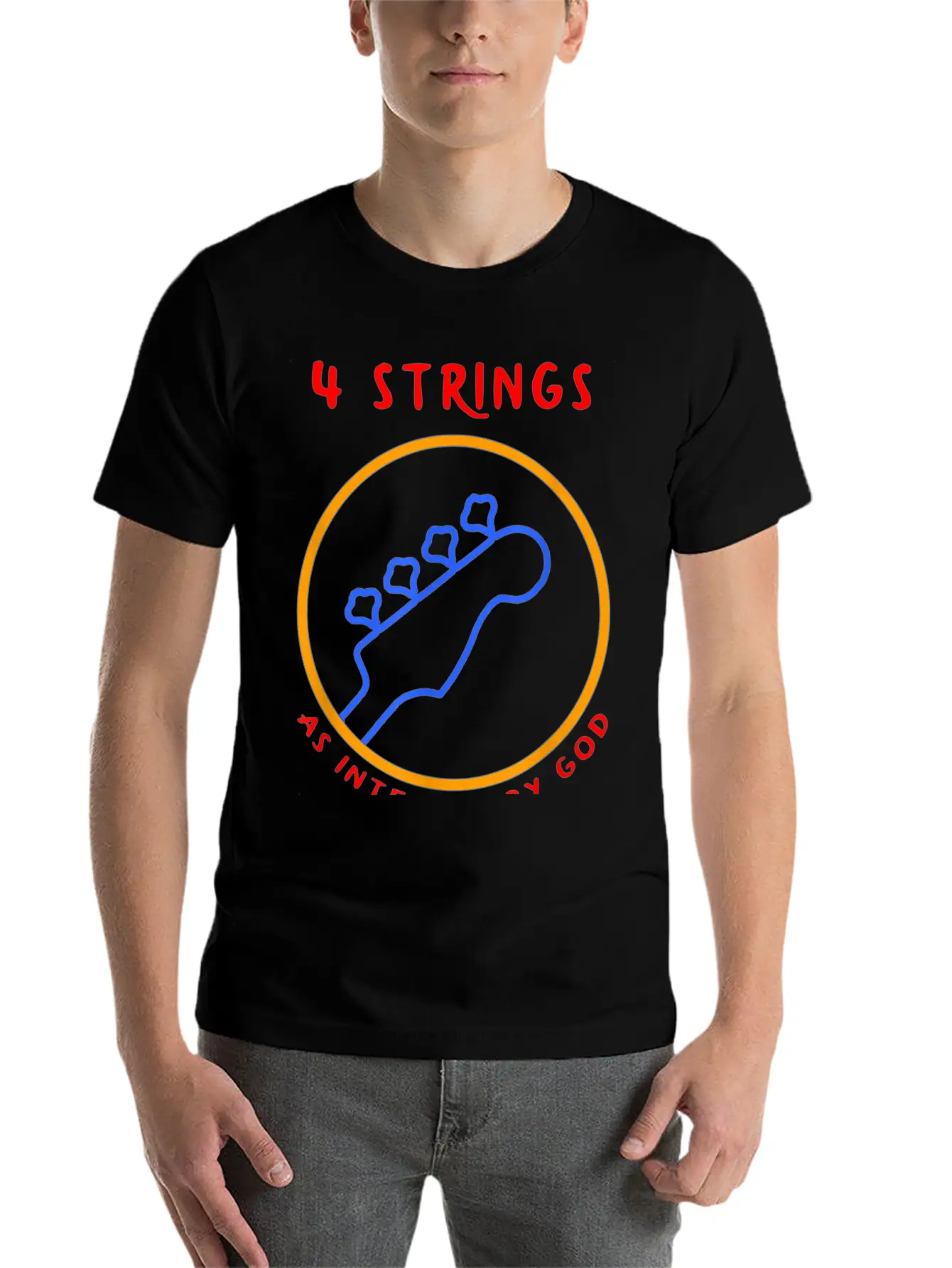 4 String Bass Player T-shirt Breathable Soft Cotton T-Shirt – Timeless Casual Look