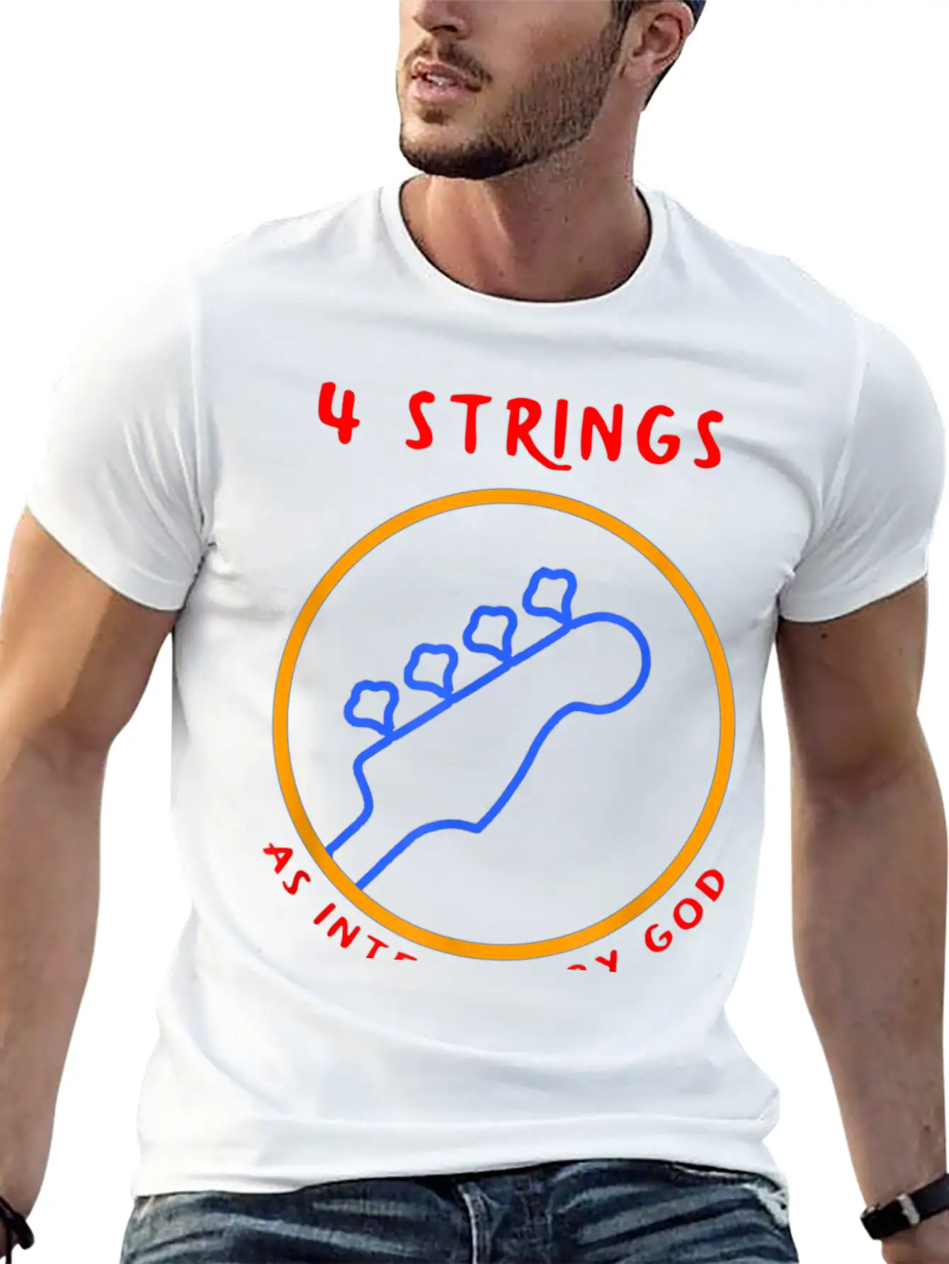 4 String Bass Player T-shirt Breathable Soft Cotton T-Shirt – Timeless Casual Look