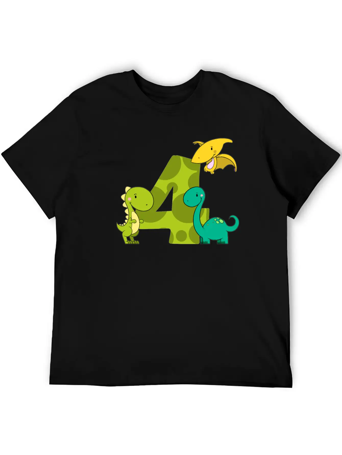 4 Year Old Boy Dinosaur 4th Birthday Unisex Casual T-Shirt – Clean Design For Daily Comfort