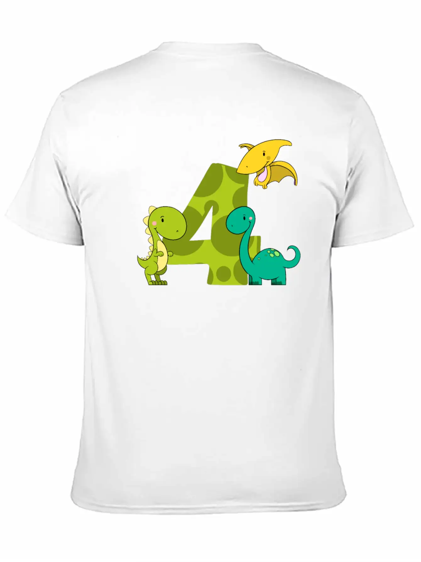 4 Year Old Boy Dinosaur 4th Birthday Unisex Casual T-Shirt – Clean Design For Daily Comfort