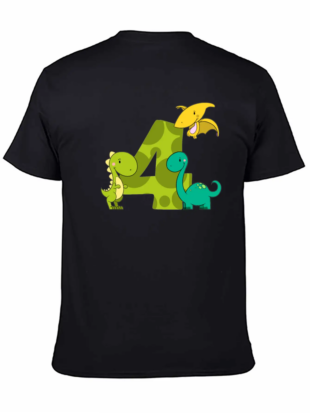 4 Year Old Boy Dinosaur 4th Birthday Unisex Casual T-Shirt – Clean Design For Daily Comfort