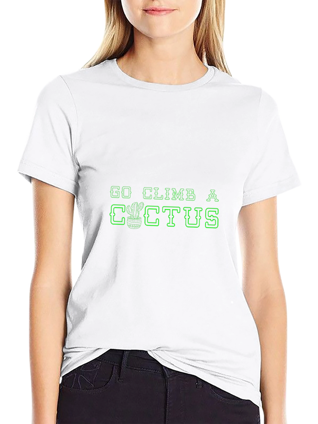 Go Climb A Cactus T-Shirt - Novelty Graphic Tee