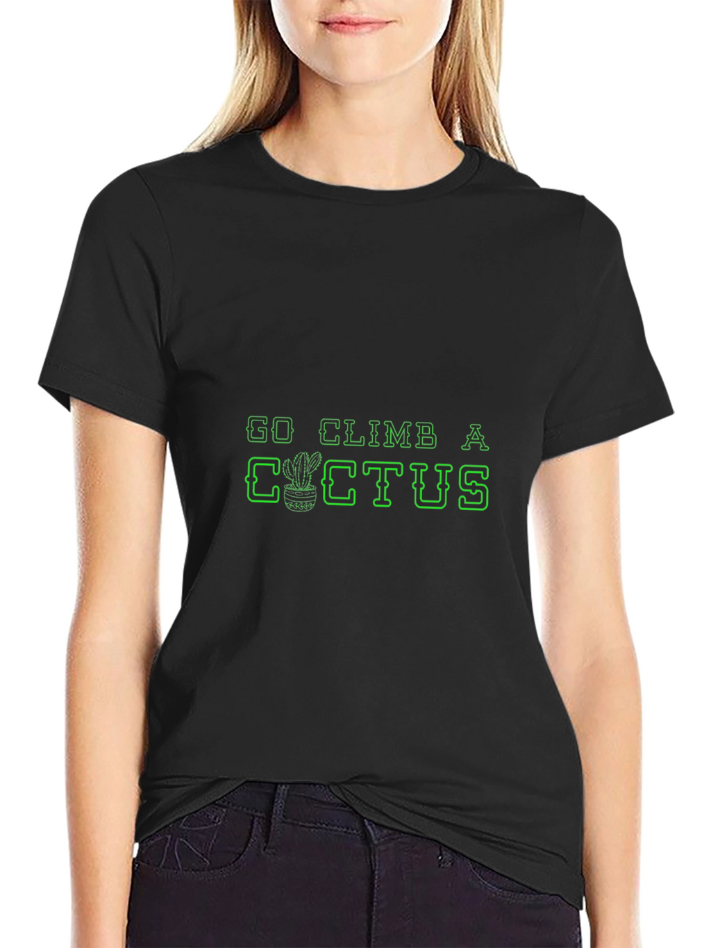 Go Climb A Cactus T-Shirt - Novelty Graphic Tee