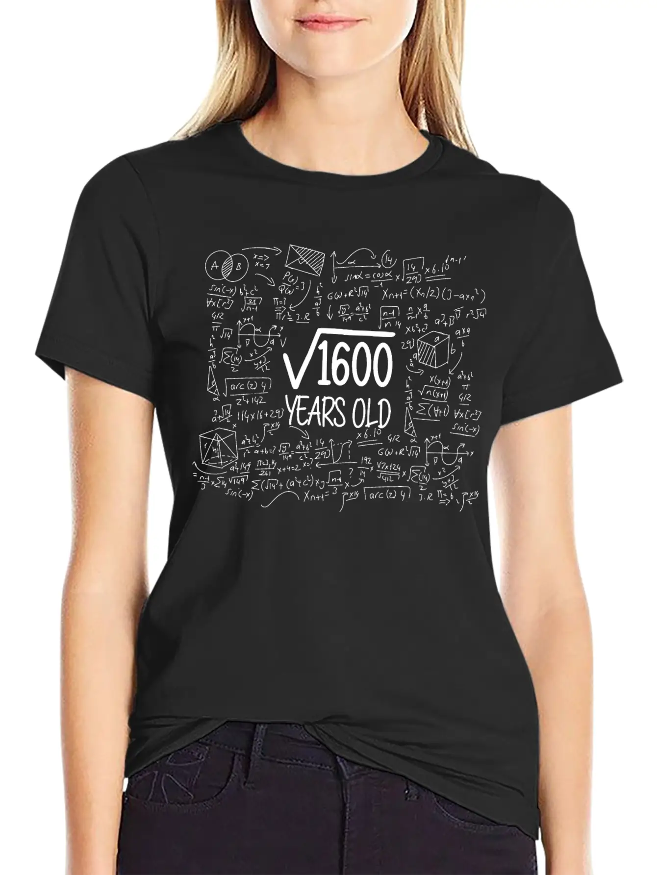 40th Birthday Gift Root Out Of 1600 Nerd Maths Unisex Casual T-Shirt – Clean Design For Daily Comfort