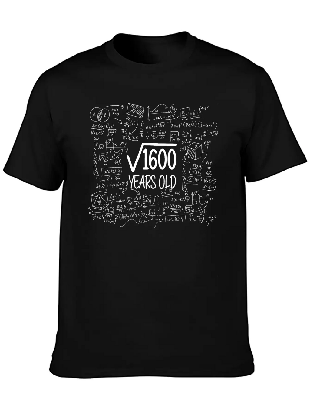 40th Birthday Gift Root Out Of 1600 Nerd Maths Unisex Casual T-Shirt – Clean Design For Daily Comfort