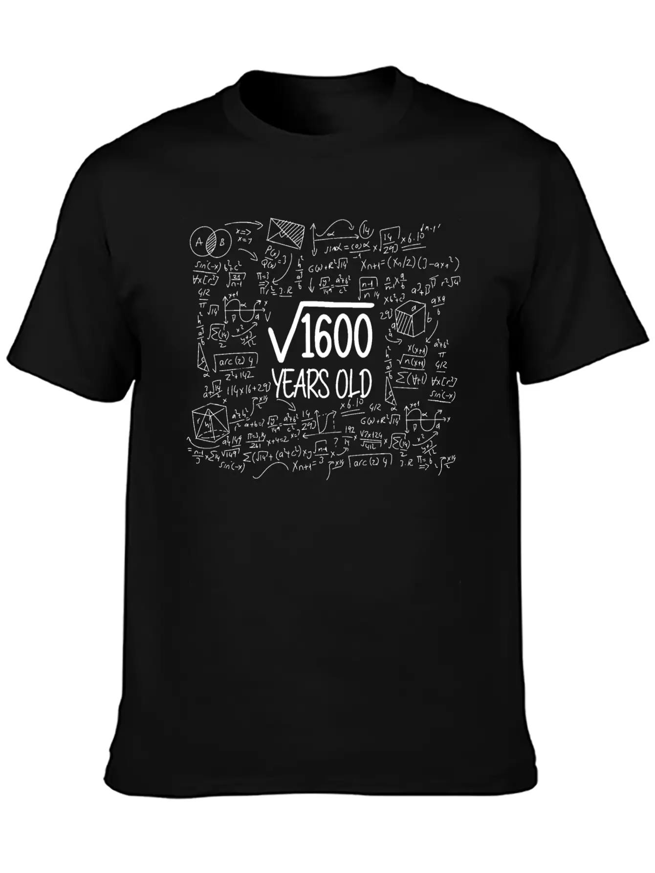 40th Birthday Gift Root Out Of 1600 Nerd Maths Unisex Casual T-Shirt – Clean Design For Daily Comfort