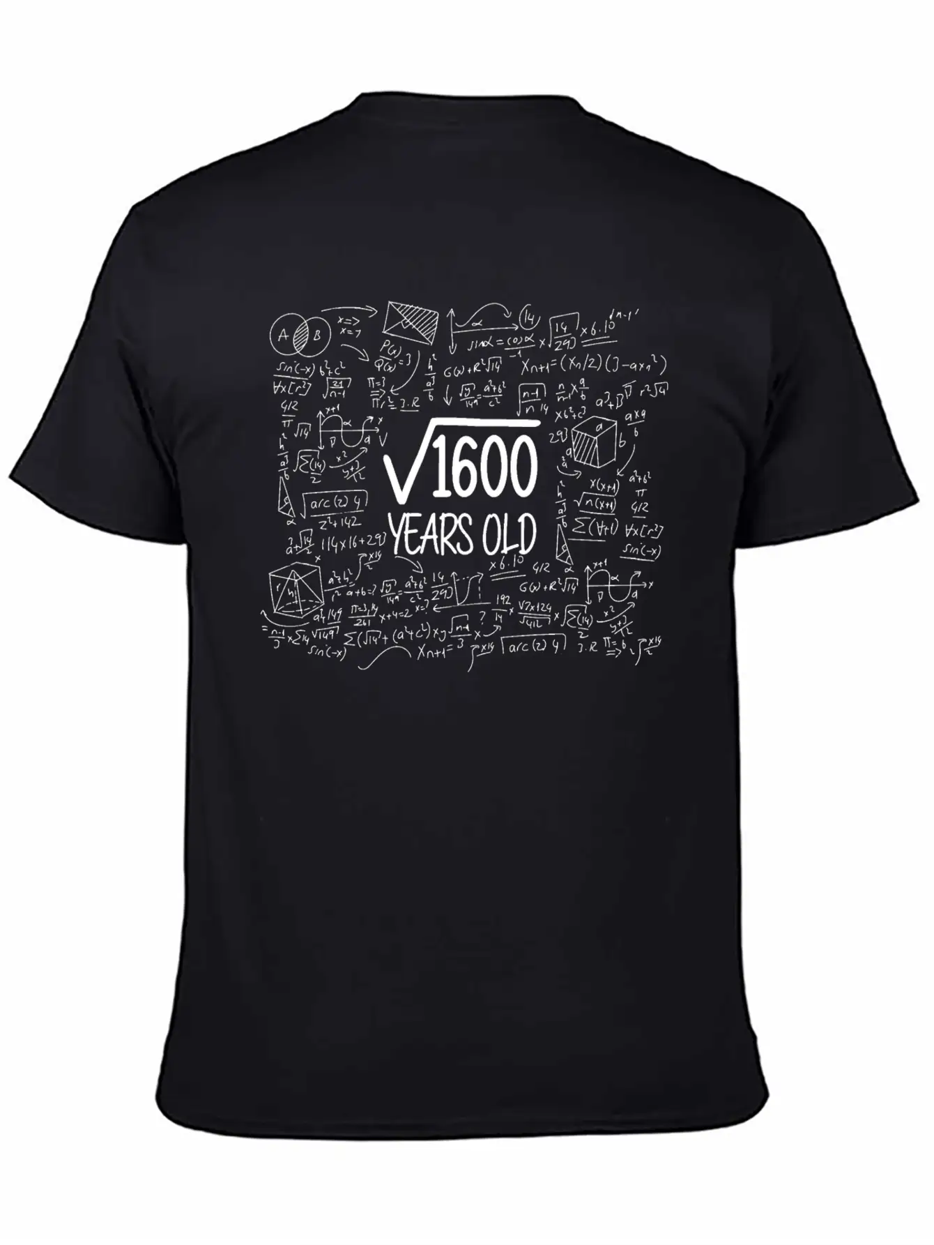 40th Birthday Gift Root Out Of 1600 Nerd Maths Unisex Casual T-Shirt – Clean Design For Daily Comfort