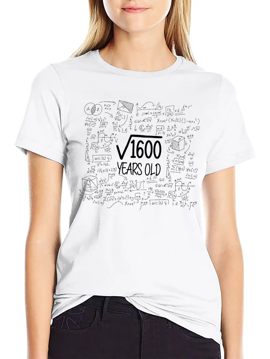 40th Birthday Gift Root Out Of 1600 Nerd Maths Unisex Casual T-Shirt – Clean Design For Daily Comfort