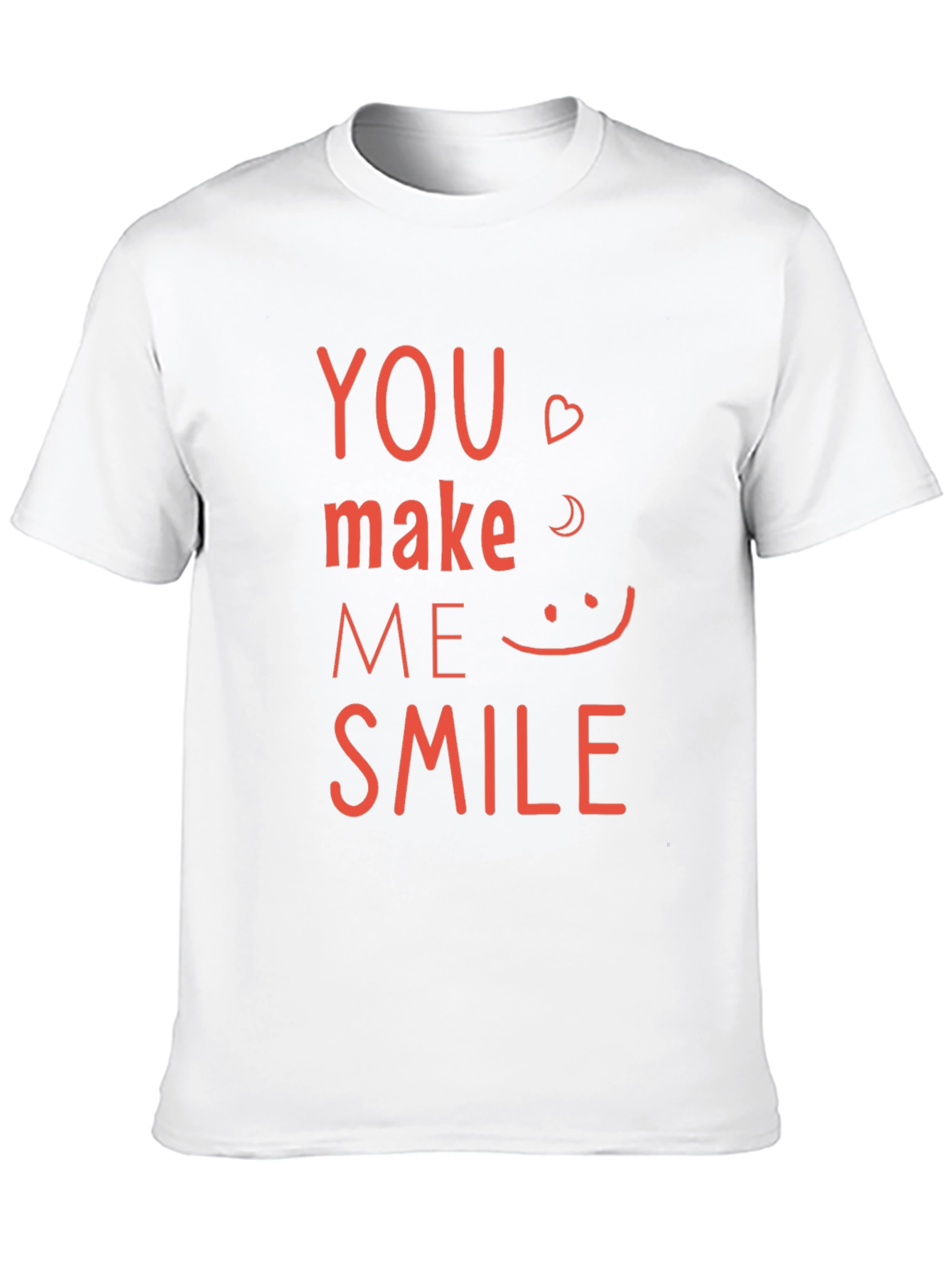 You Make Me Smile Graphic Tee - Black Cotton Shirt
