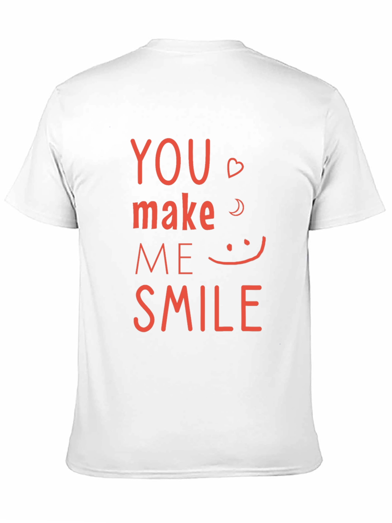 You Make Me Smile Graphic Tee - Black Cotton Shirt