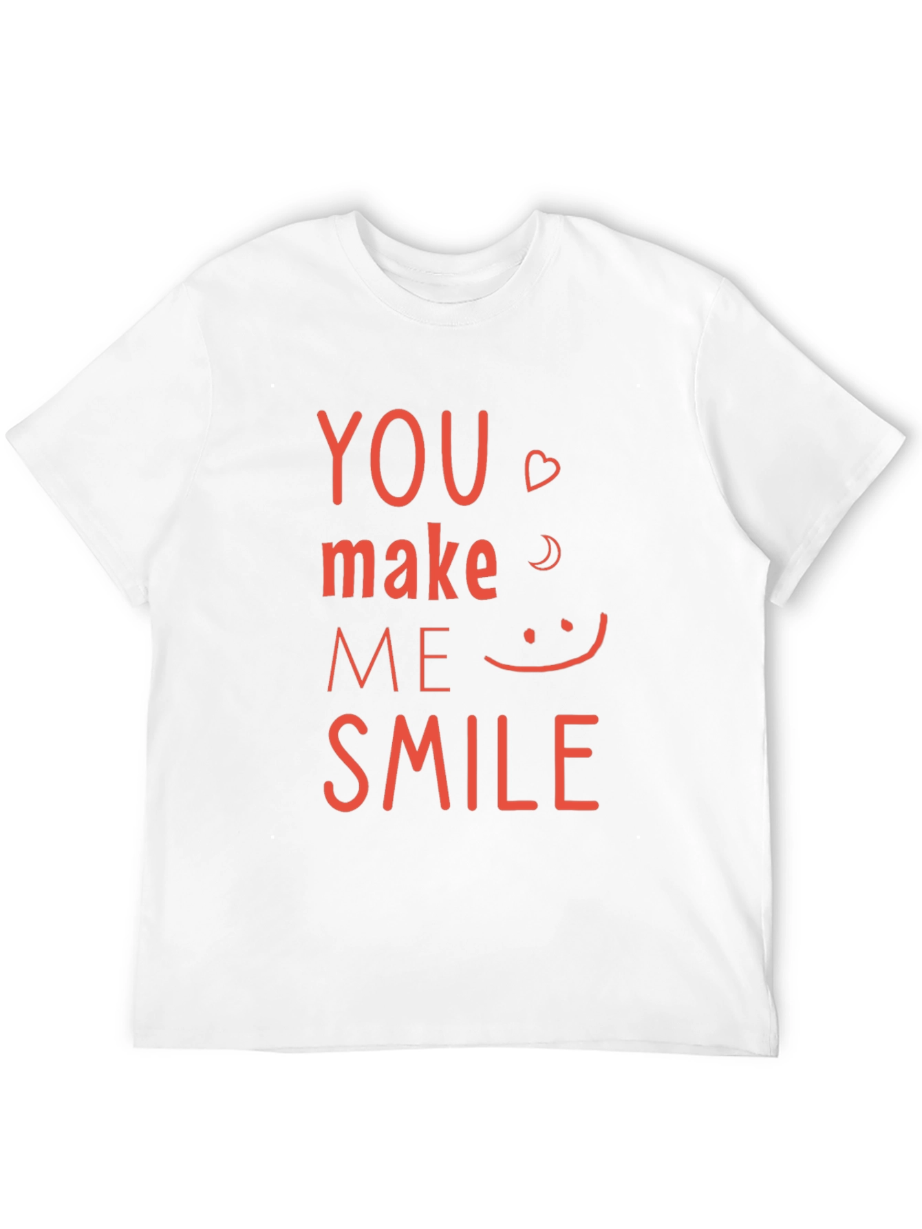 You Make Me Smile Graphic Tee - Black Cotton Shirt