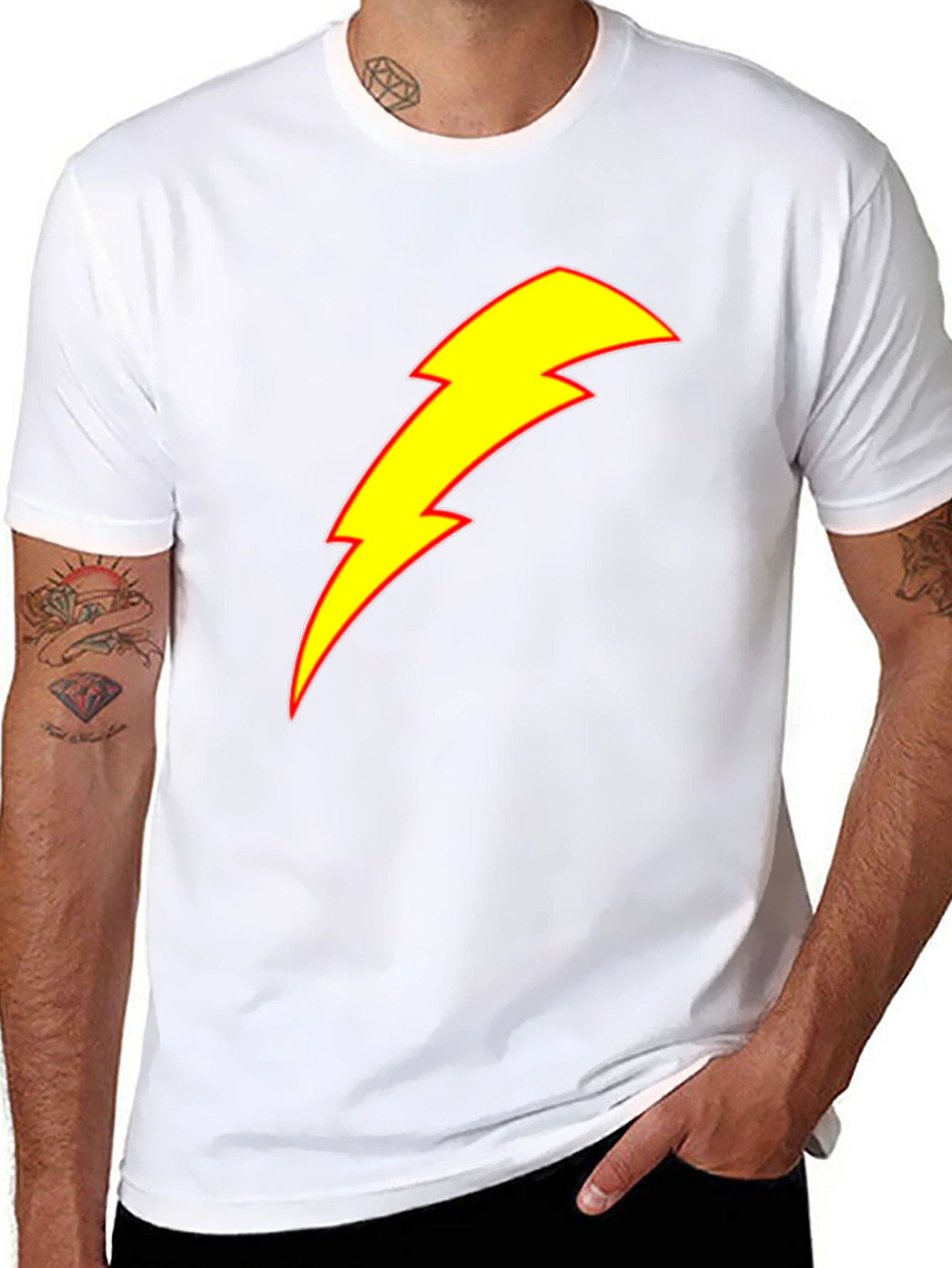 Lightning Bolt Graphic Tee - Black