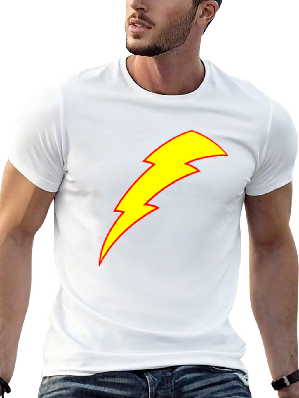 Lightning Bolt Graphic Tee - Black