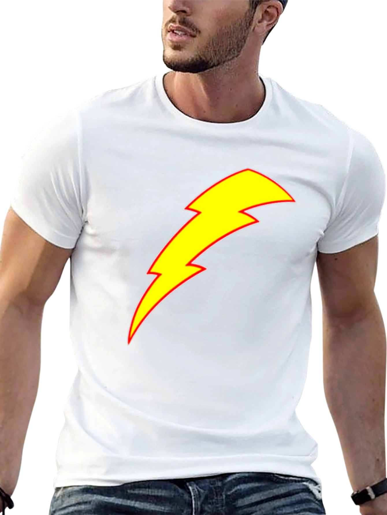 Lightning Bolt Graphic Tee - Black