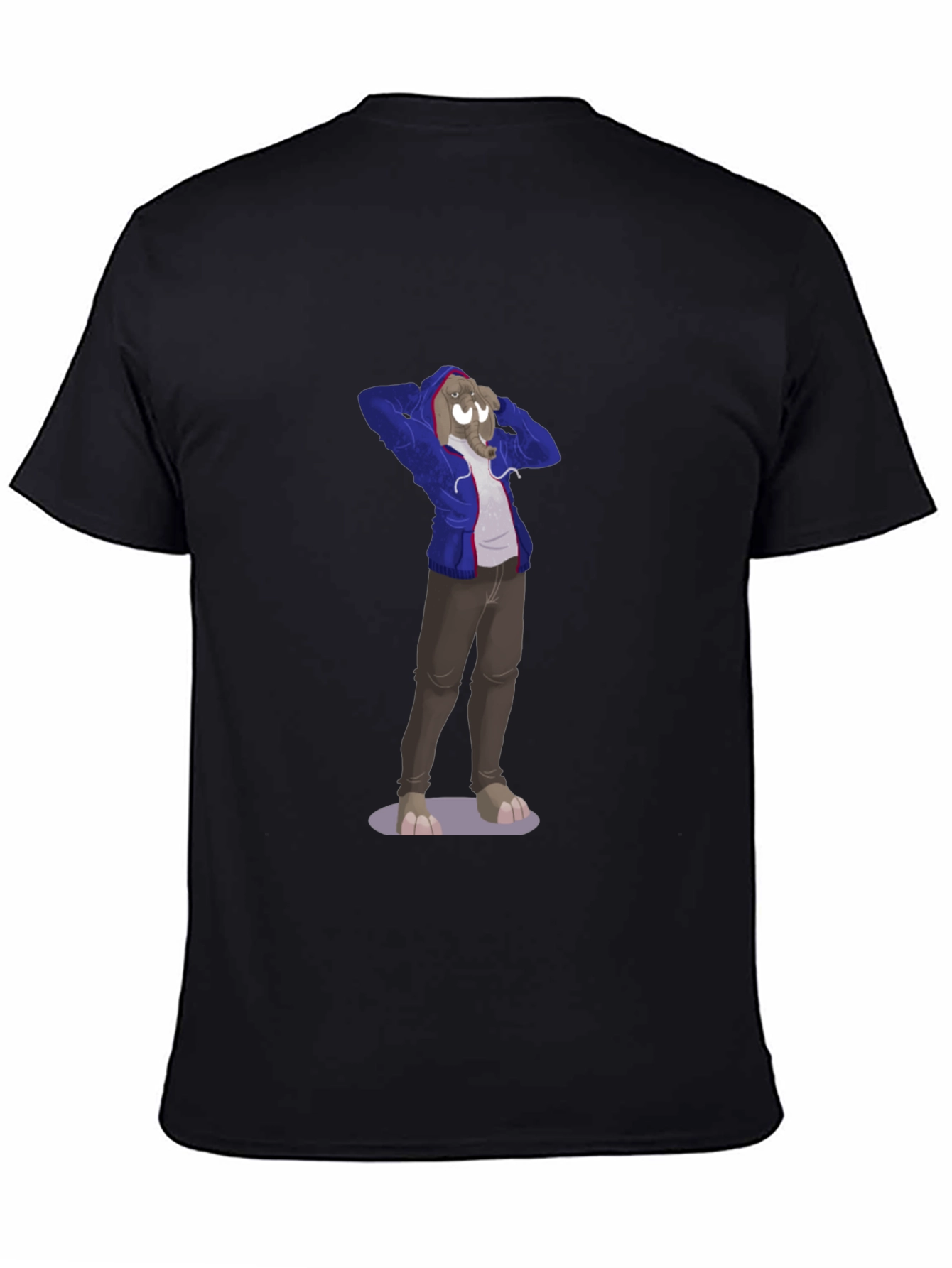 Novelty Cartoon Elephant Graphic Tee