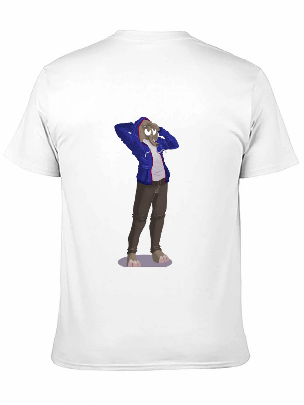 Novelty Cartoon Elephant Graphic Tee