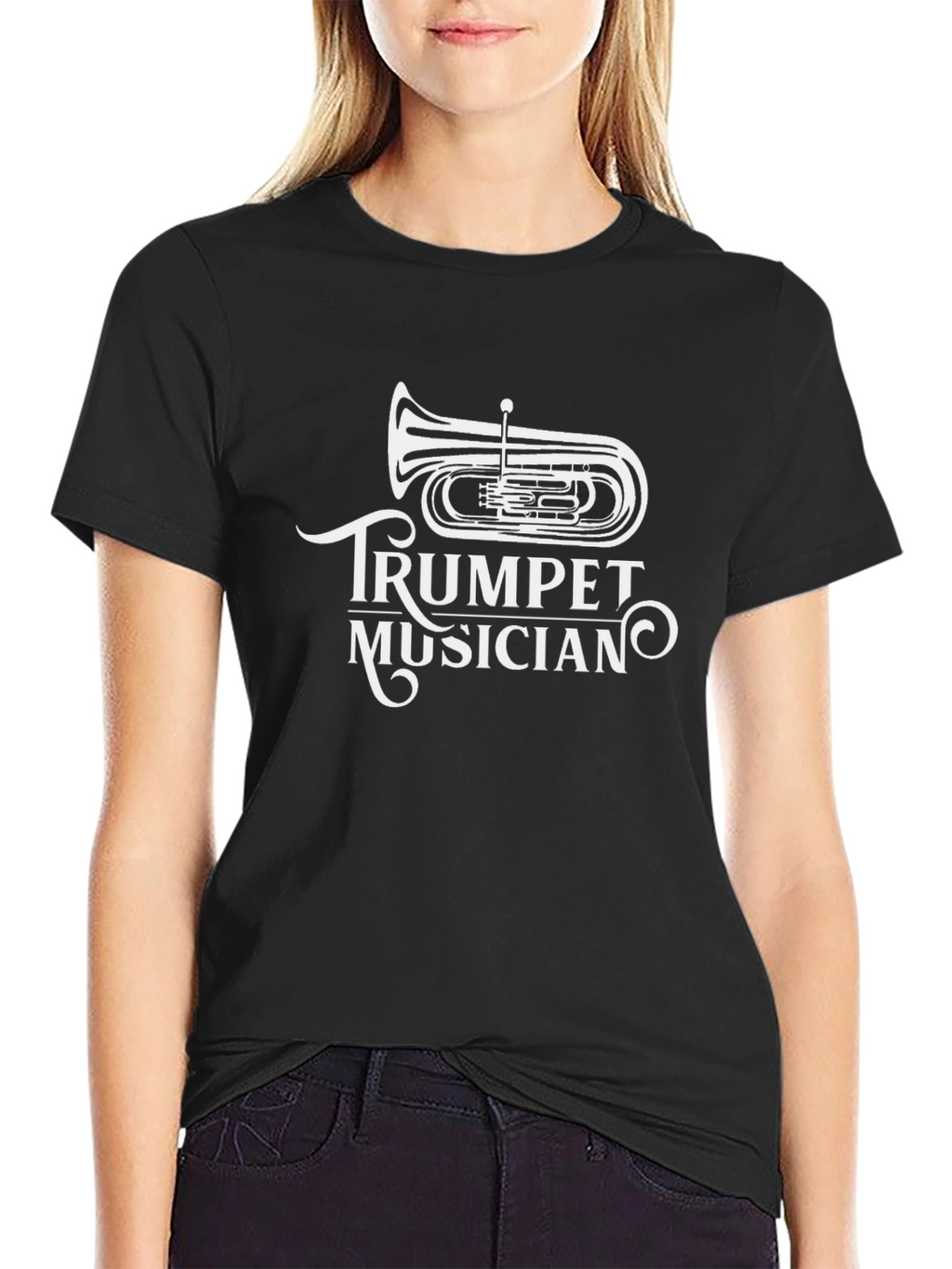 Trumpet Musician Black T-Shirt - Music Lover Tee