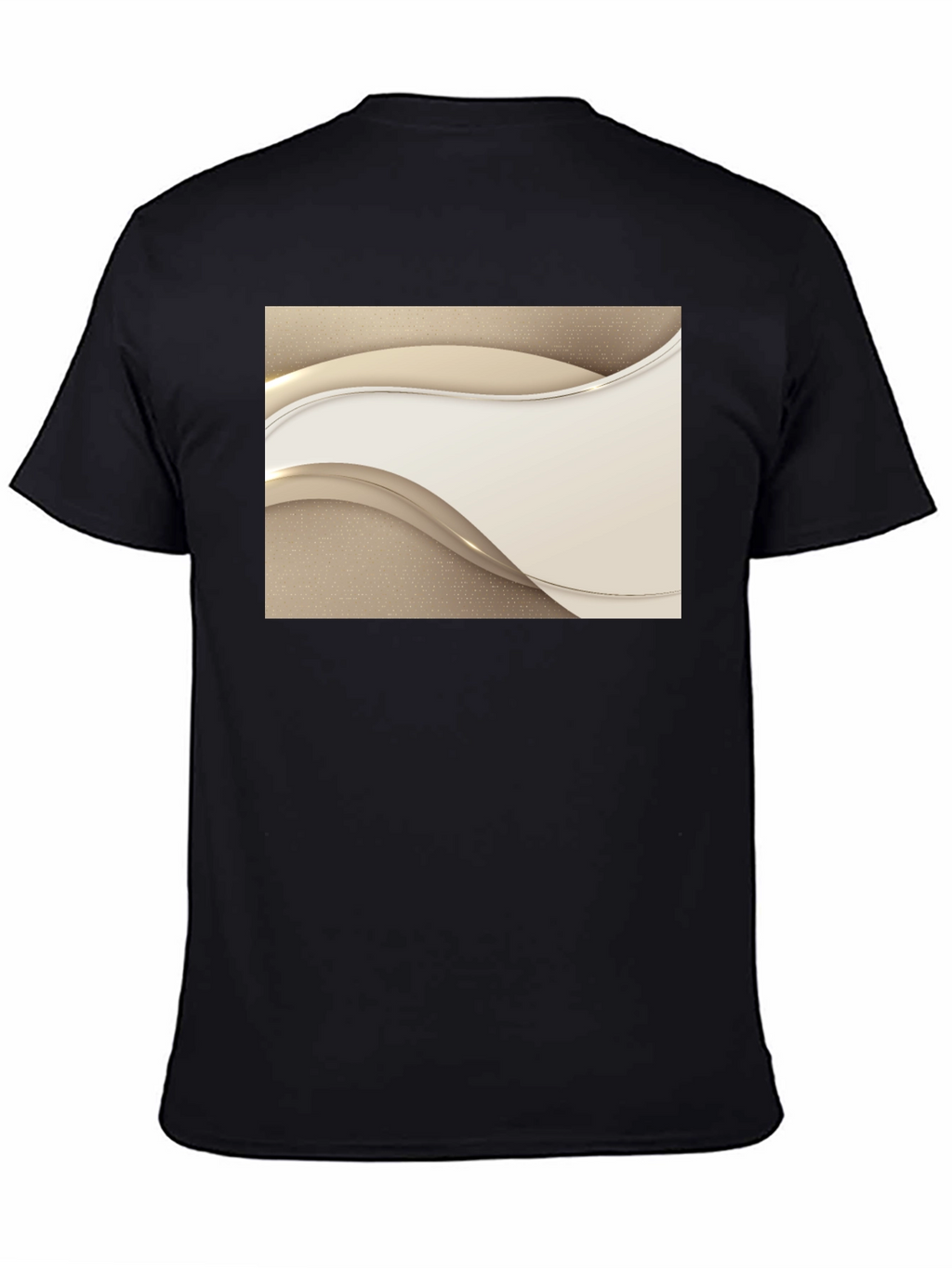 Stylish Black Tee with Abstract Design