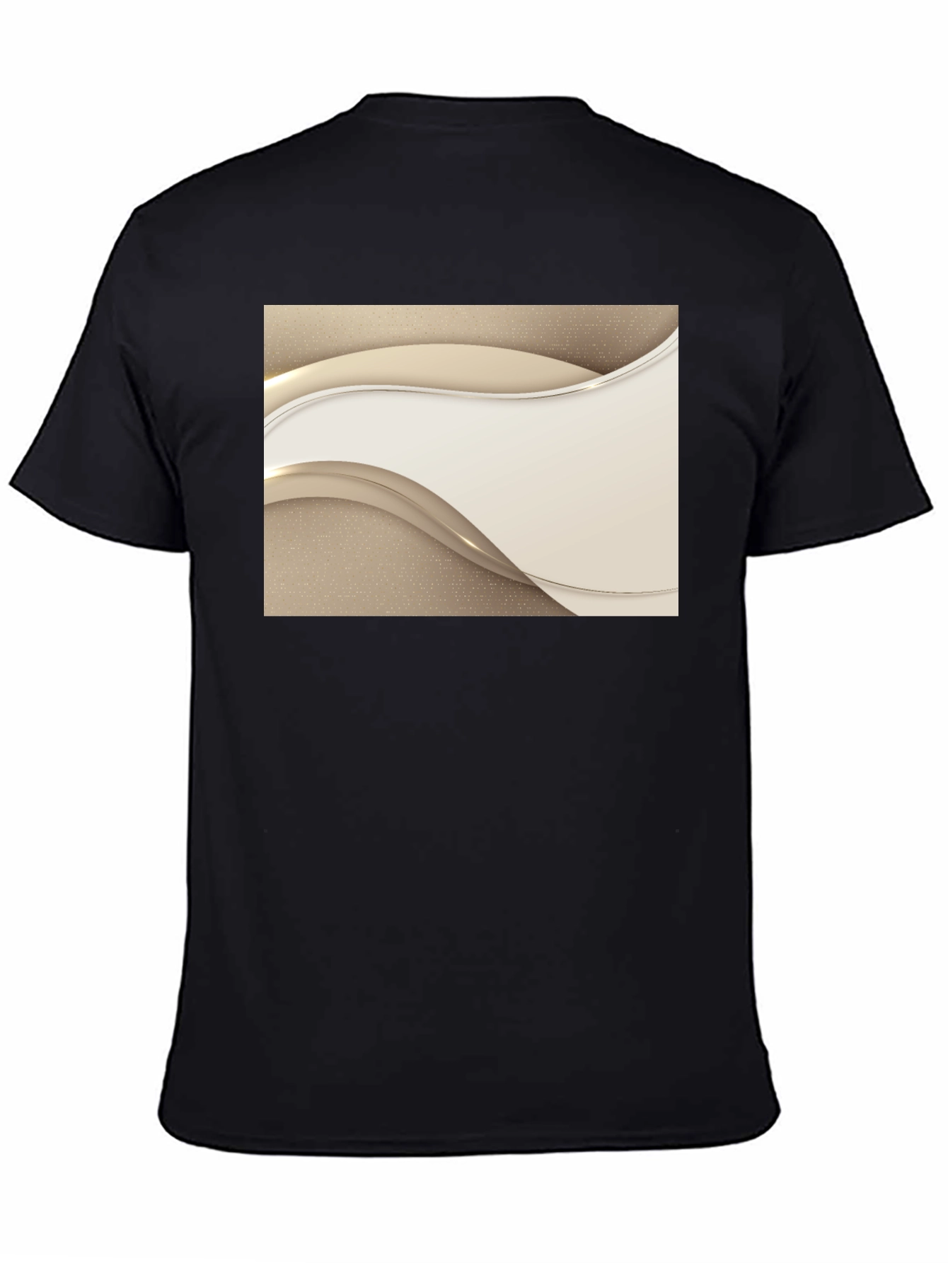 Stylish Black Tee with Abstract Design