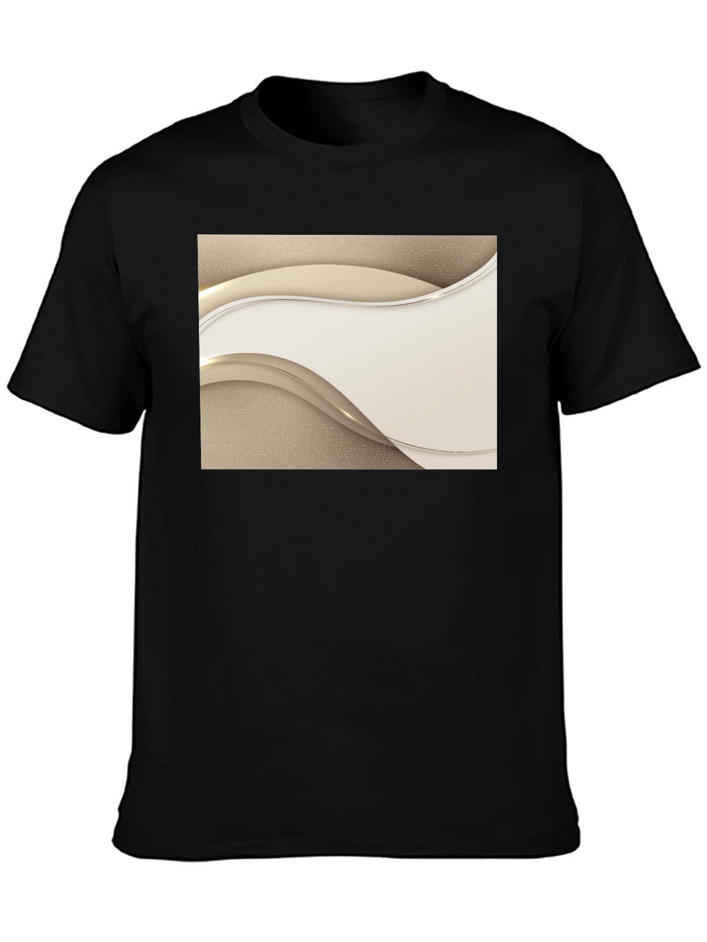 Stylish Black Tee with Abstract Design