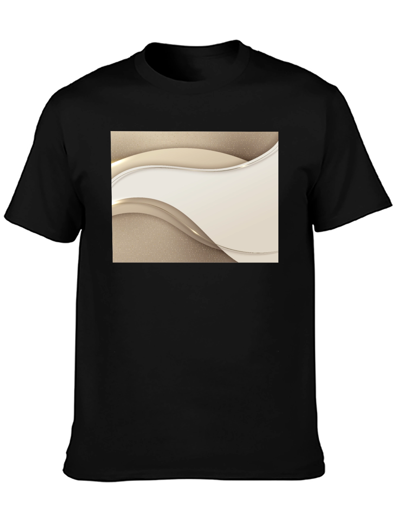 Stylish Black Tee with Abstract Design