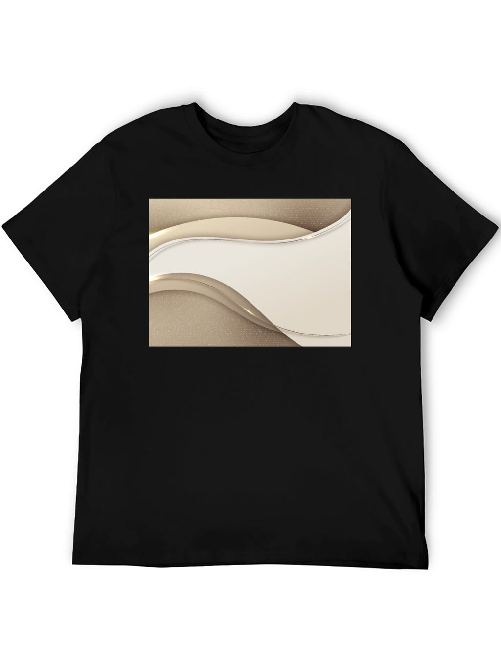 Stylish Black Tee with Abstract Design
