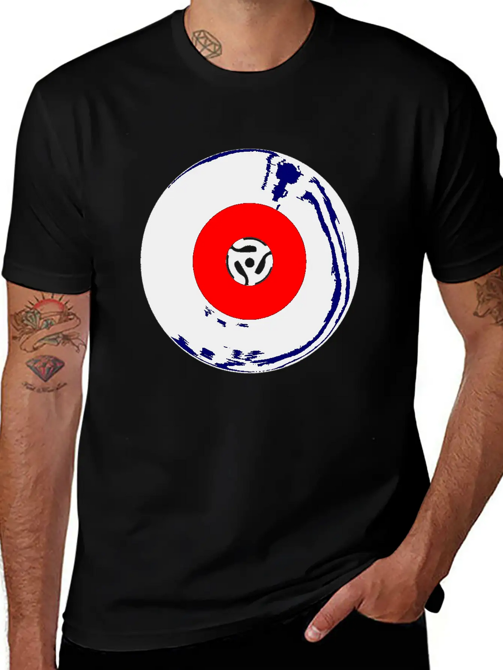 45 RPM SIngle Record Unisex Short Sleeve Soft Cotton T-Shirt – Casual Everyday Wear