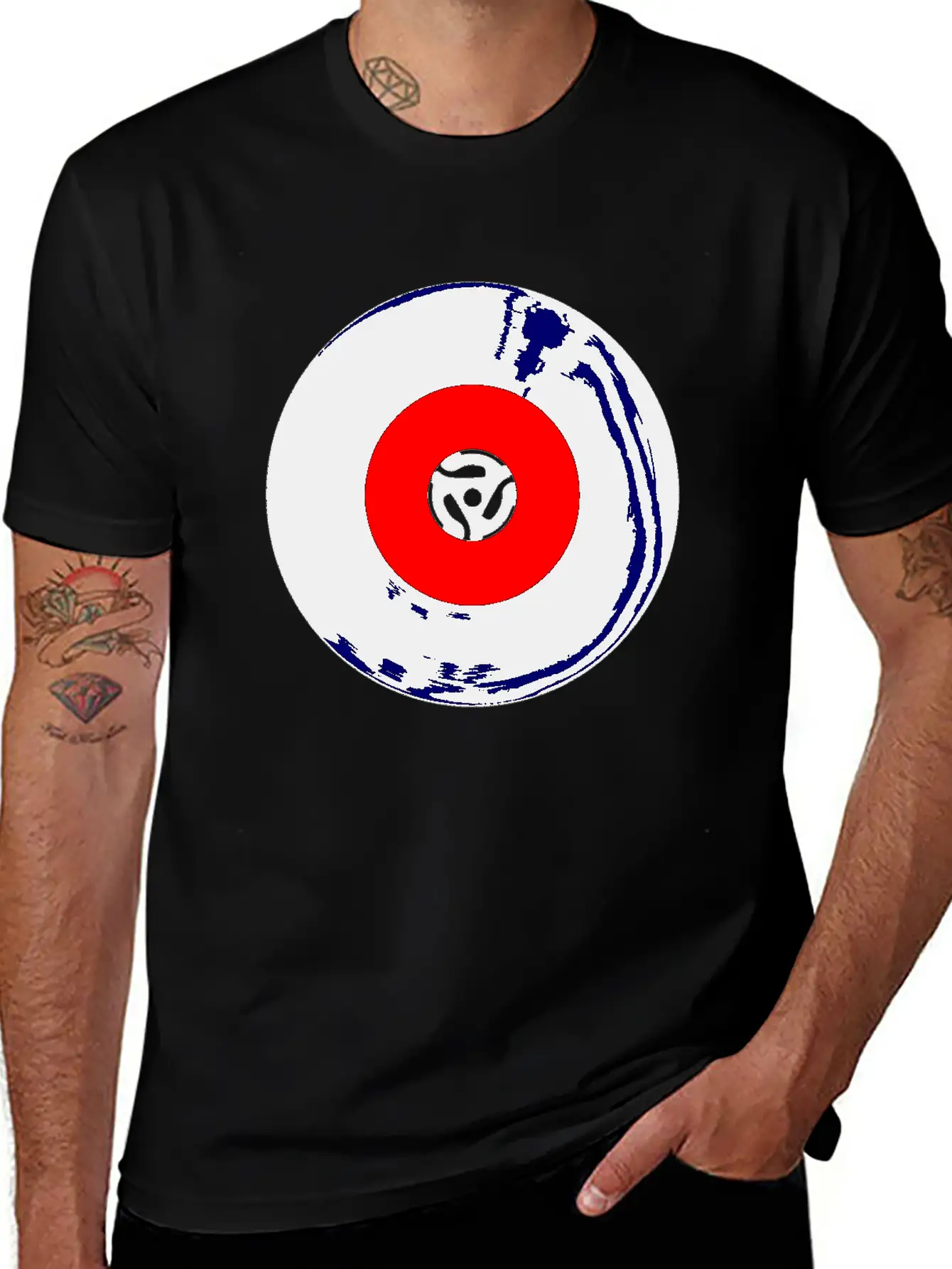 45 RPM SIngle Record Unisex Short Sleeve Soft Cotton T-Shirt – Casual Everyday Wear