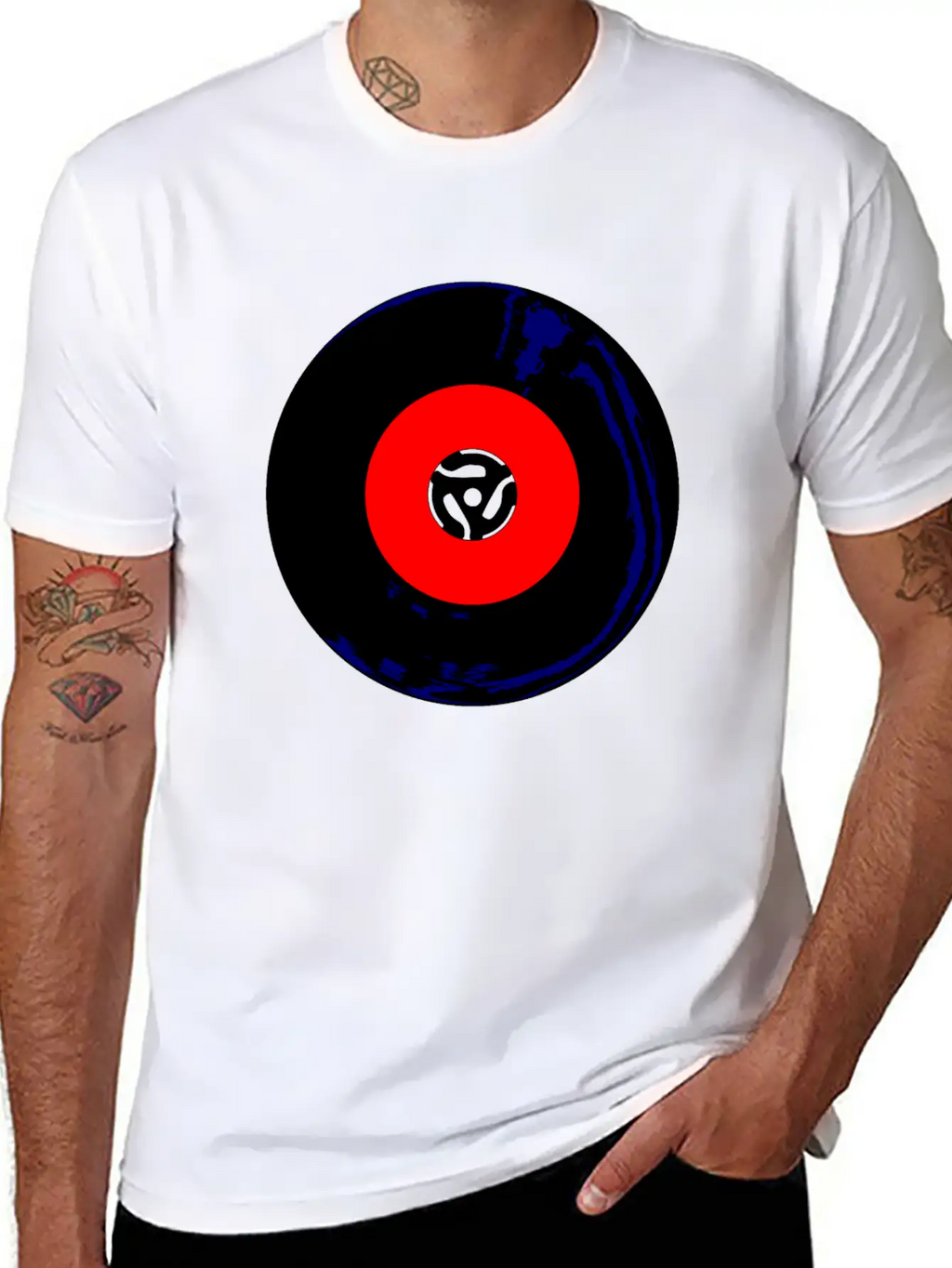 45 RPM SIngle Record Unisex Short Sleeve Soft Cotton T-Shirt – Casual Everyday Wear