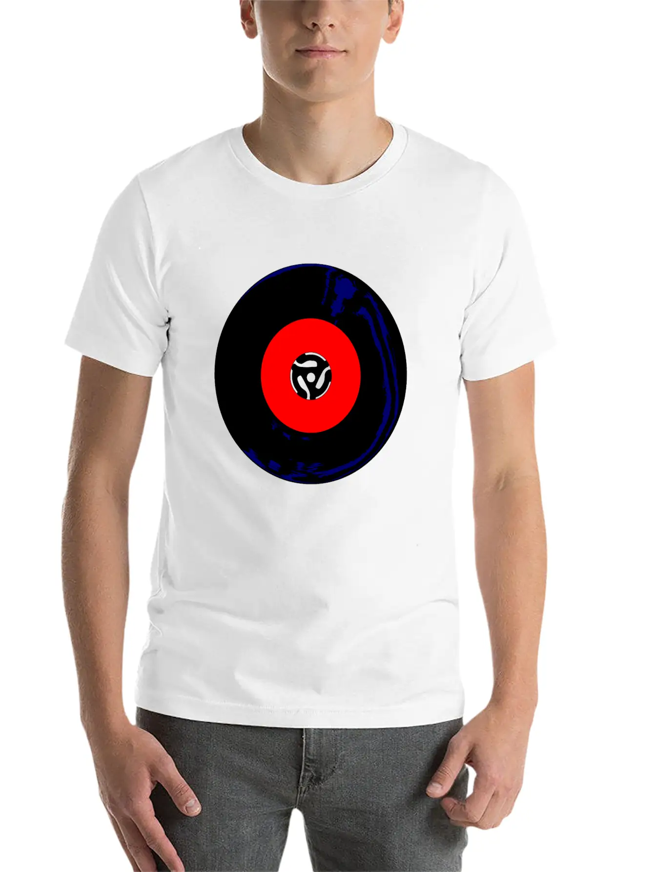 45 RPM SIngle Record Unisex Short Sleeve Soft Cotton T-Shirt – Casual Everyday Wear
