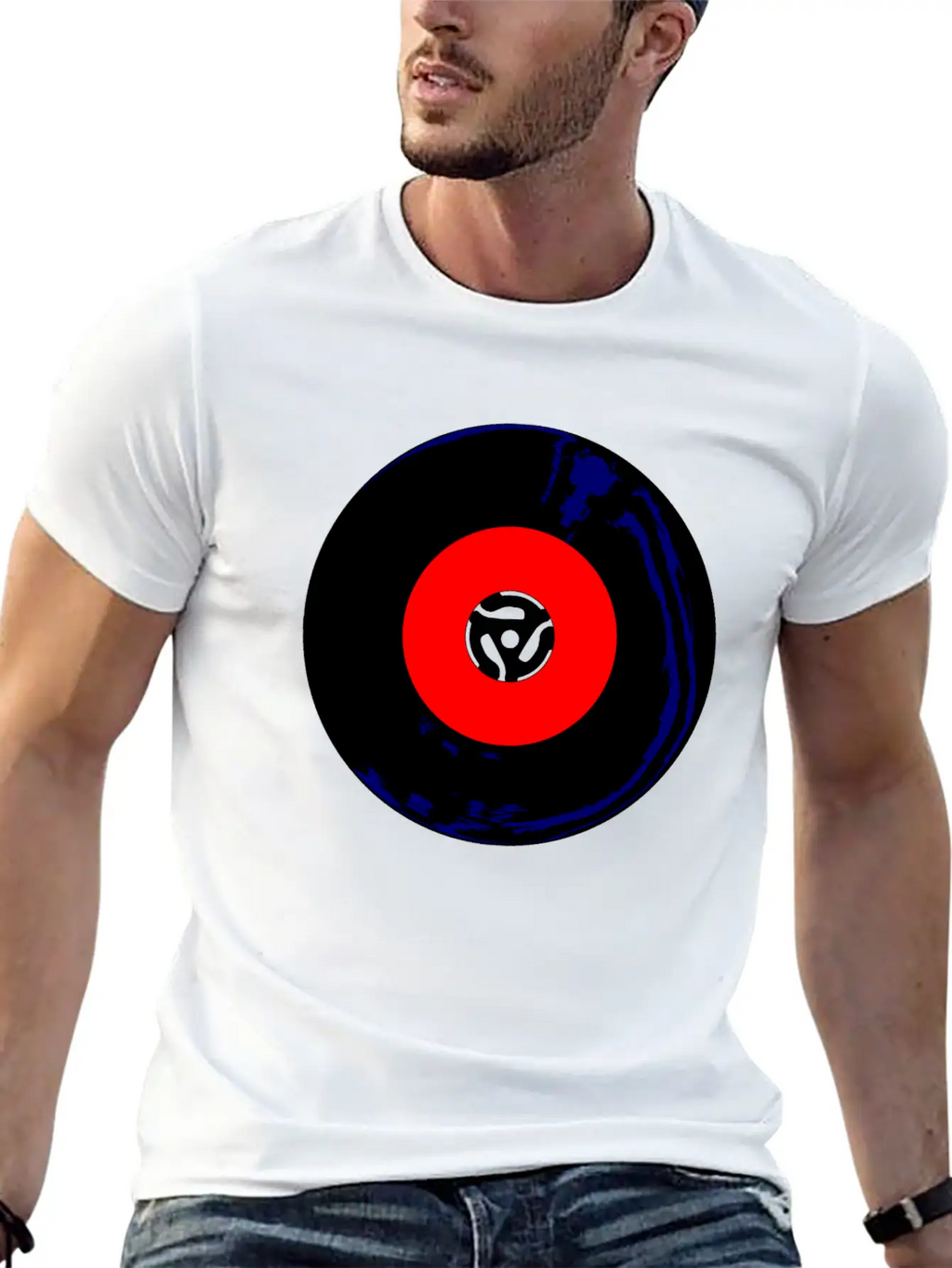 45 RPM SIngle Record Unisex Short Sleeve Soft Cotton T-Shirt – Casual Everyday Wear