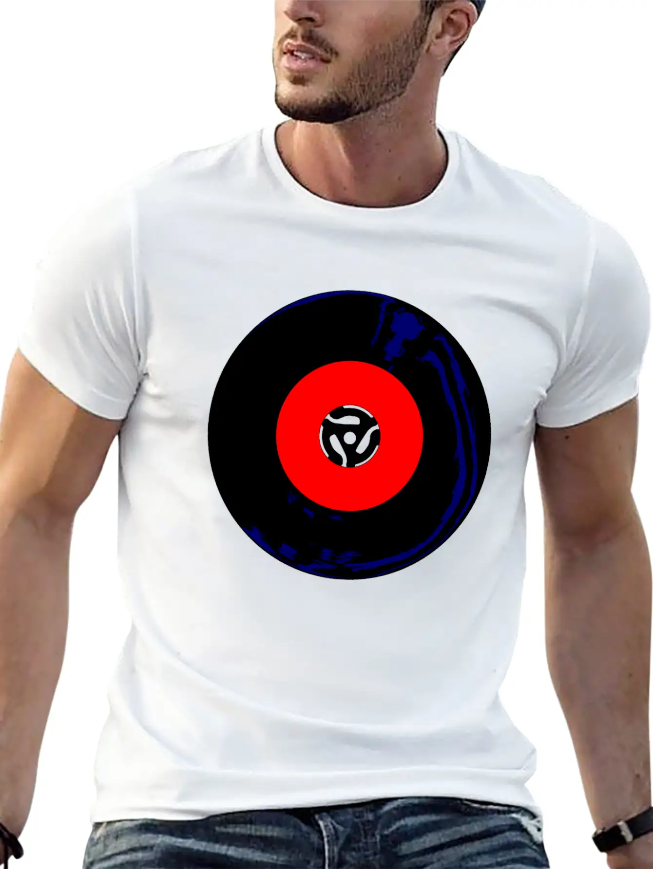 45 RPM SIngle Record Unisex Short Sleeve Soft Cotton T-Shirt – Casual Everyday Wear