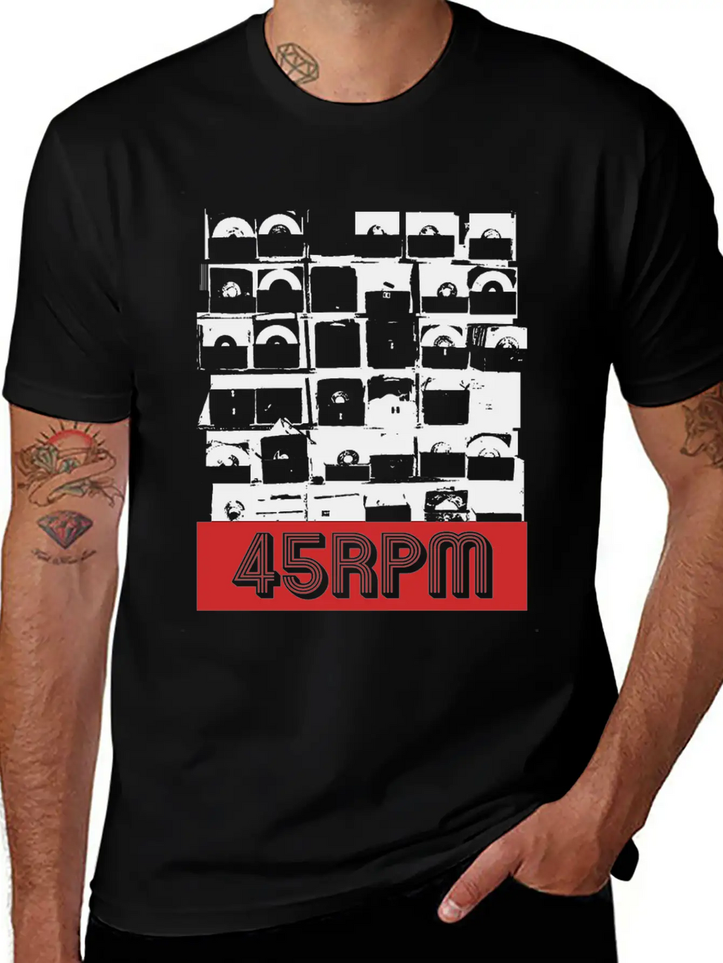 45RPM Vinyl Record Shop Recordstore Essential Cotton Tee For Daily Outfits – Unisex Style