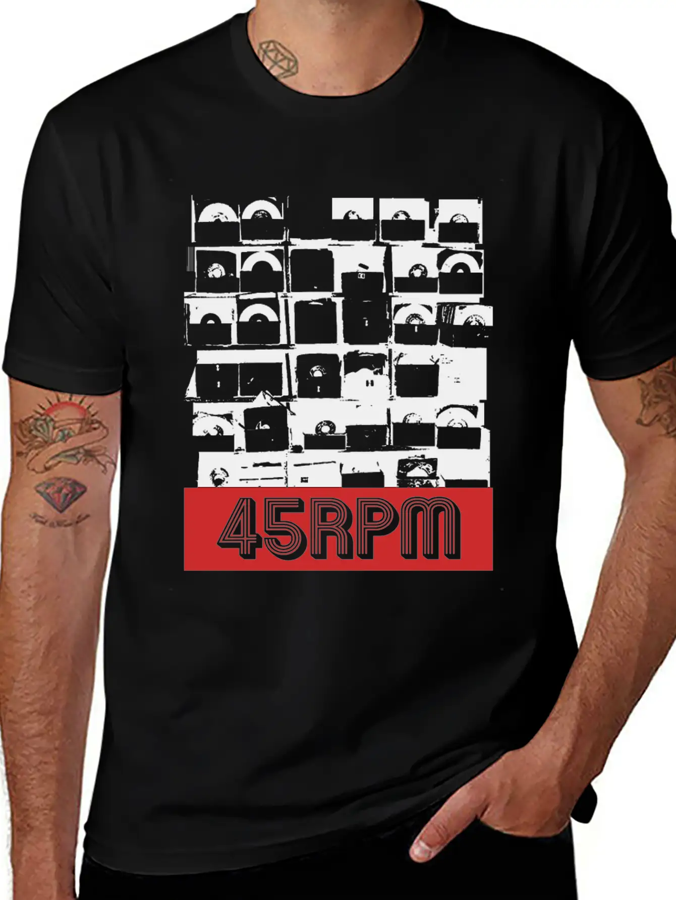 45RPM Vinyl Record Shop Recordstore Essential Cotton Tee For Daily Outfits – Unisex Style