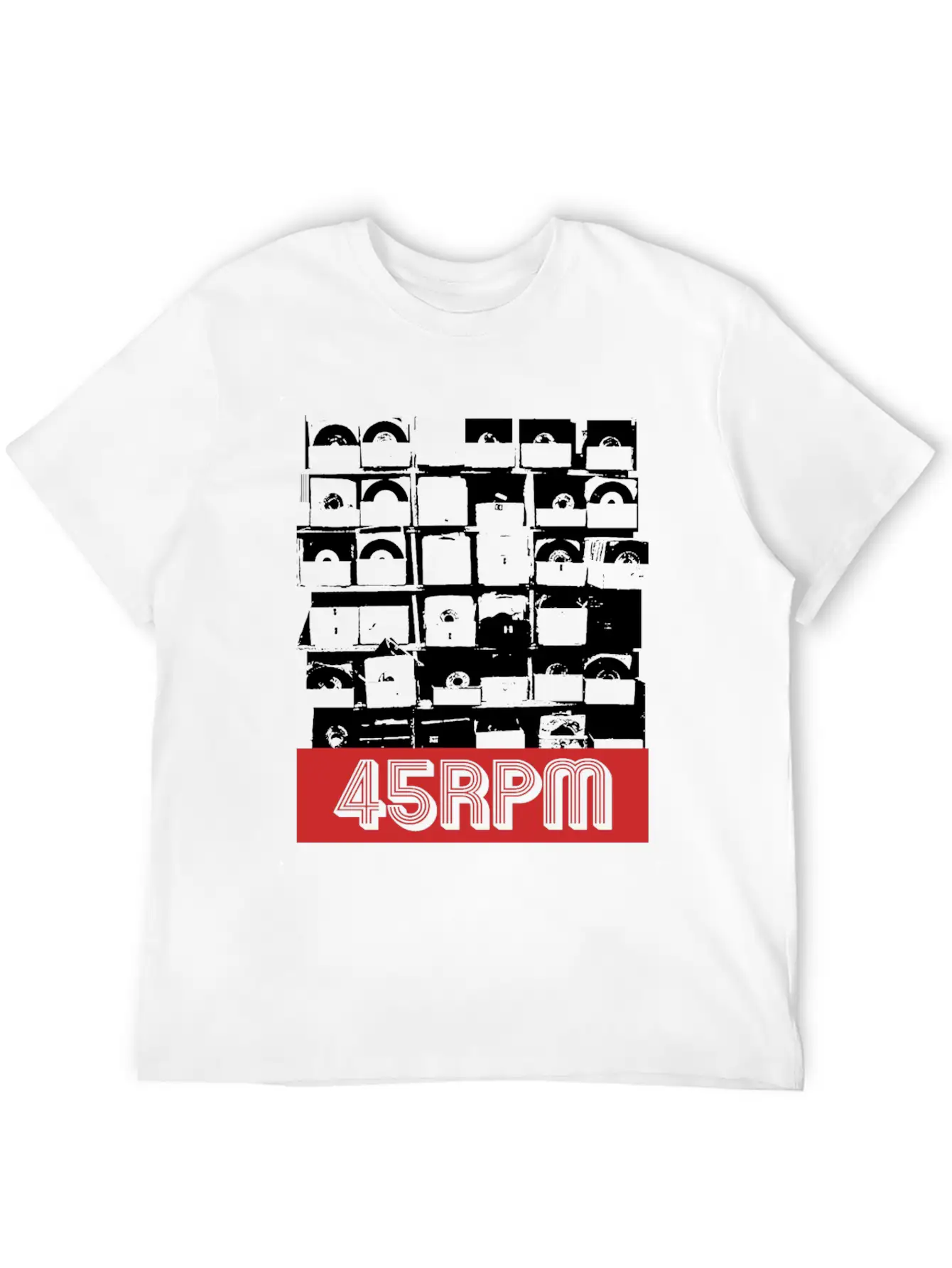 45RPM Vinyl Record Shop Recordstore Essential Cotton Tee For Daily Outfits – Unisex Style