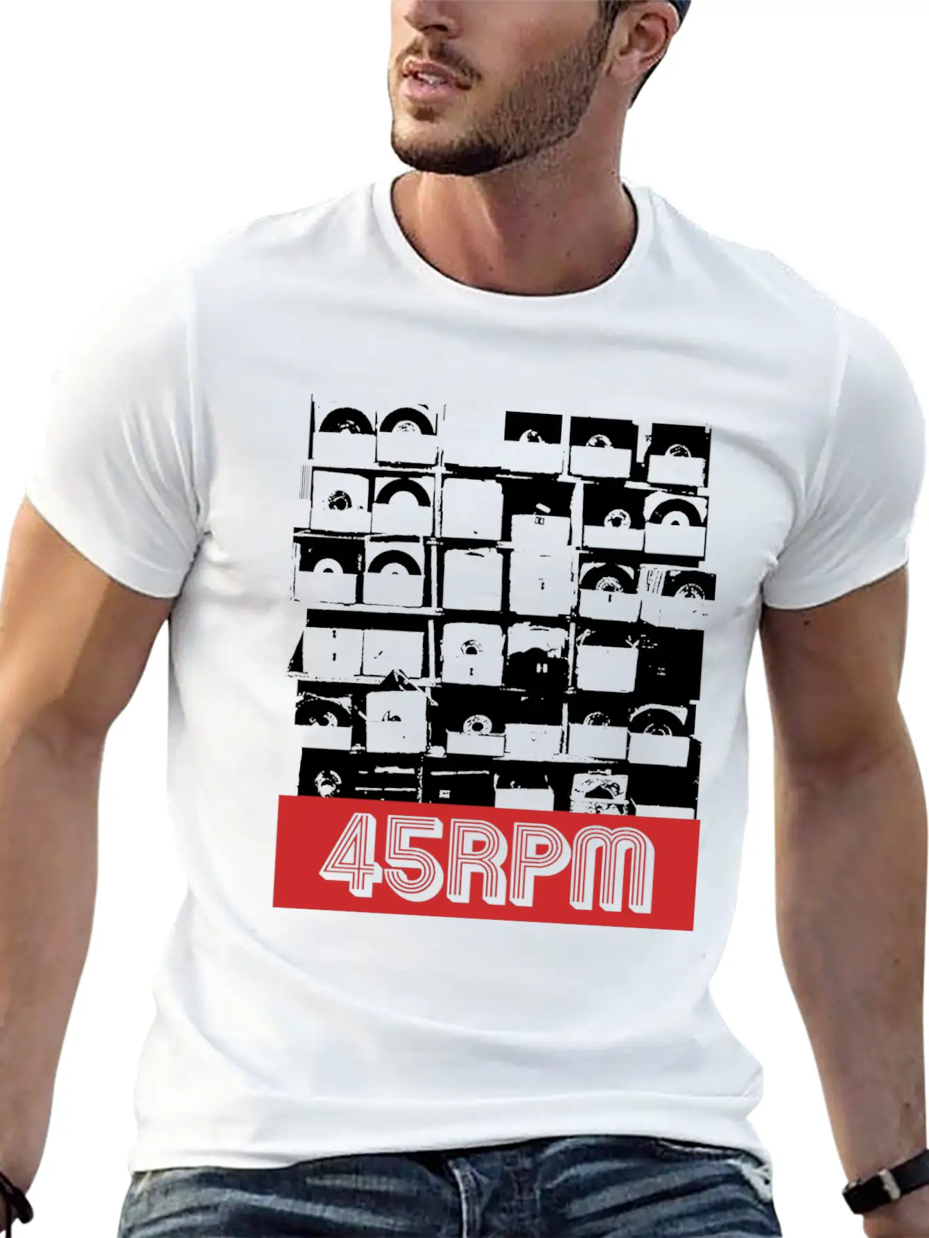 45RPM Vinyl Record Shop Recordstore Essential Cotton Tee For Daily Outfits – Unisex Style