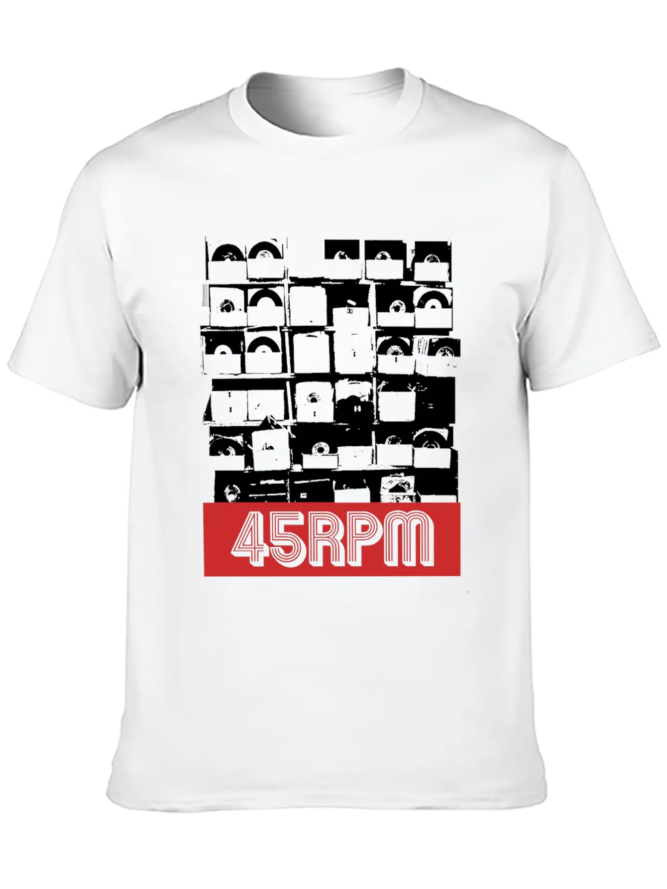 45RPM Vinyl Record Shop Recordstore Essential Cotton Tee For Daily Outfits – Unisex Style