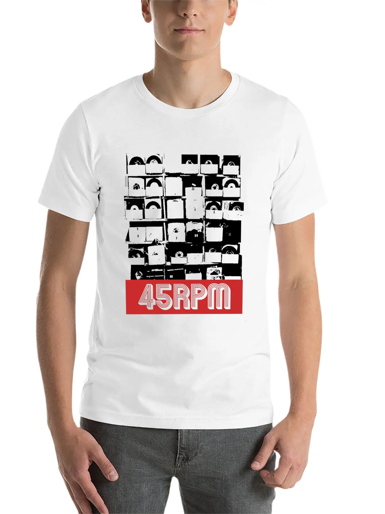 45RPM Vinyl Record Shop Recordstore Essential Cotton Tee For Daily Outfits – Unisex Style