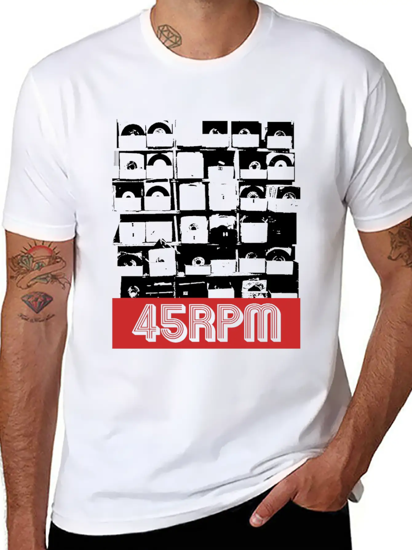 45RPM Vinyl Record Shop Recordstore Essential Cotton Tee For Daily Outfits – Unisex Style