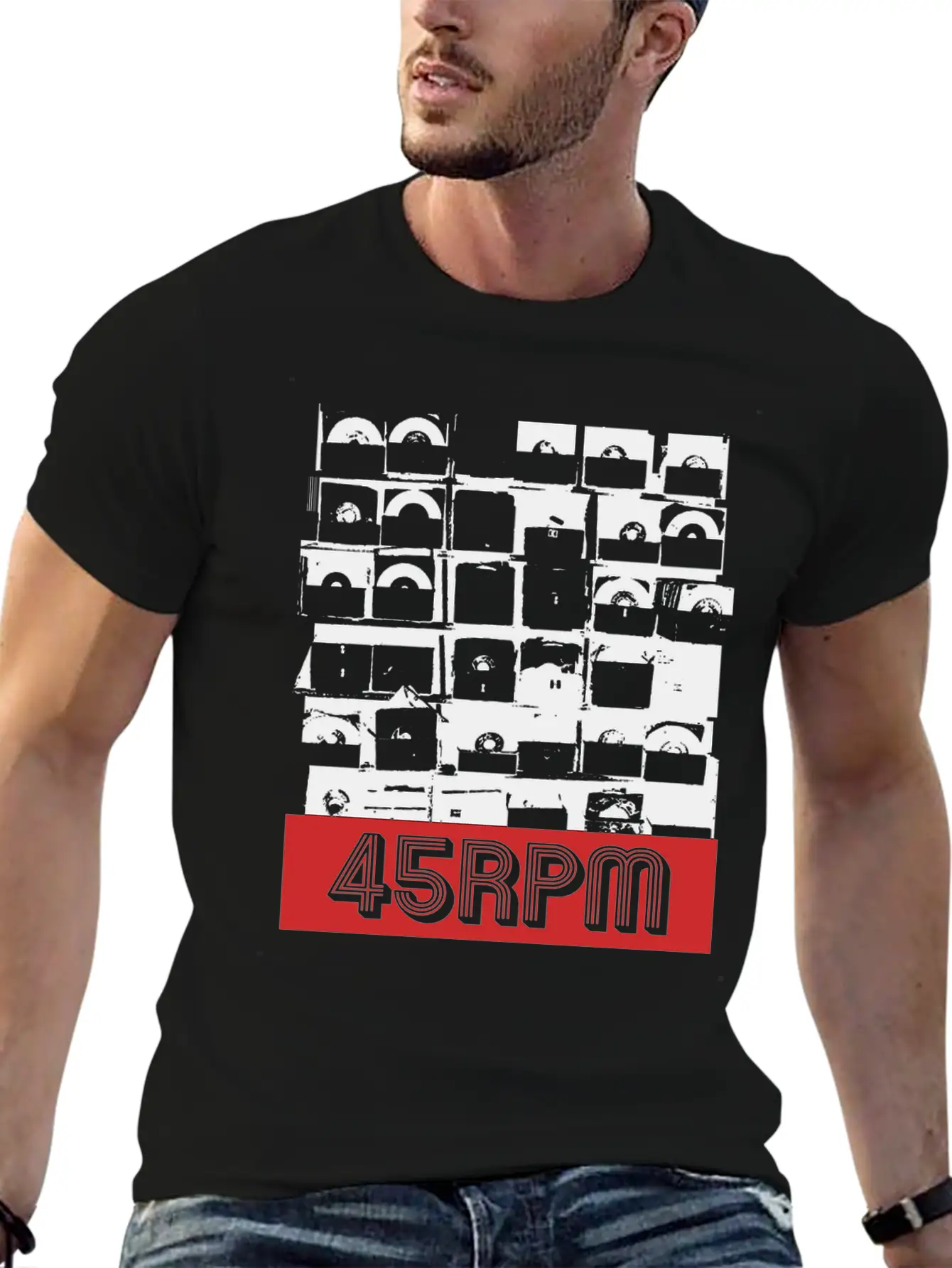 45RPM Vinyl Record Shop Recordstore Essential Cotton Tee For Daily Outfits – Unisex Style