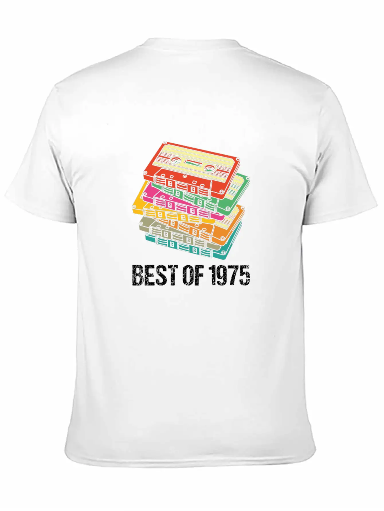 45th Birthday Best Of 1975 Cassette Tape Vintage Breathable Soft Cotton T-Shirt – Timeless Casual Look