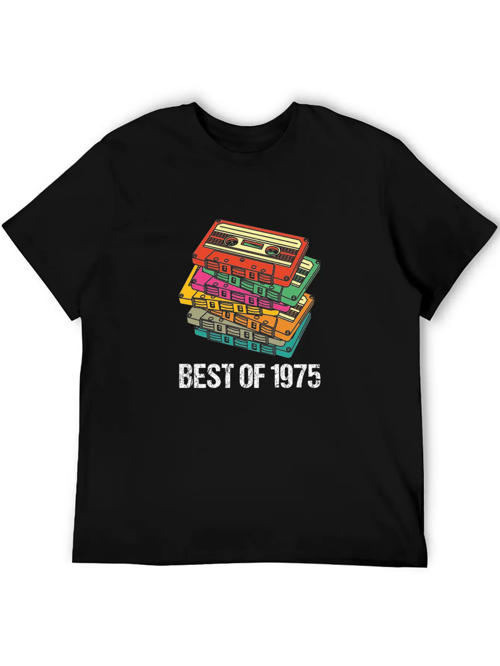 45th Birthday Best Of 1975 Cassette Tape Vintage Breathable Soft Cotton T-Shirt – Timeless Casual Look